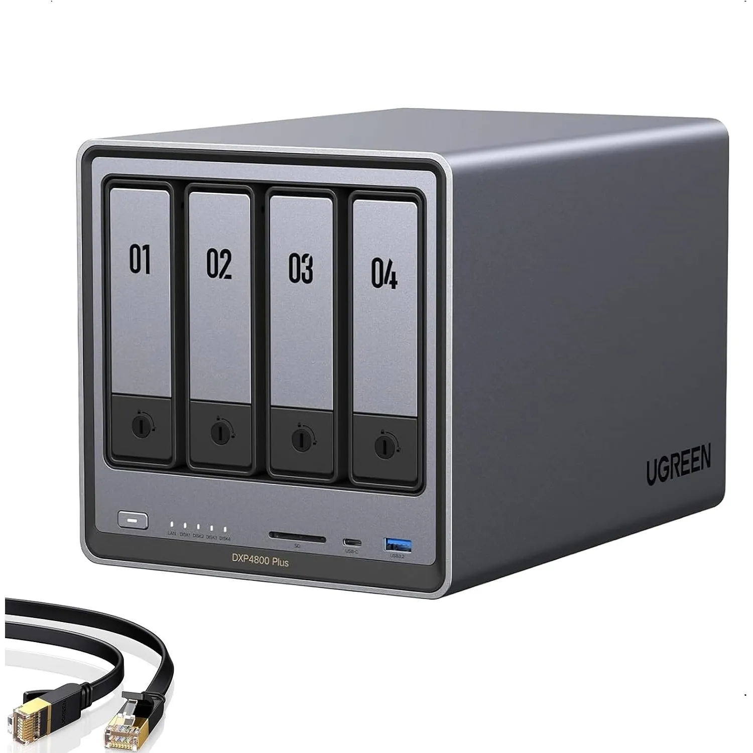 UGREEN NASync DXP4800 Plus 4 Bay NAS für Familien und Teams (ohne HDD)