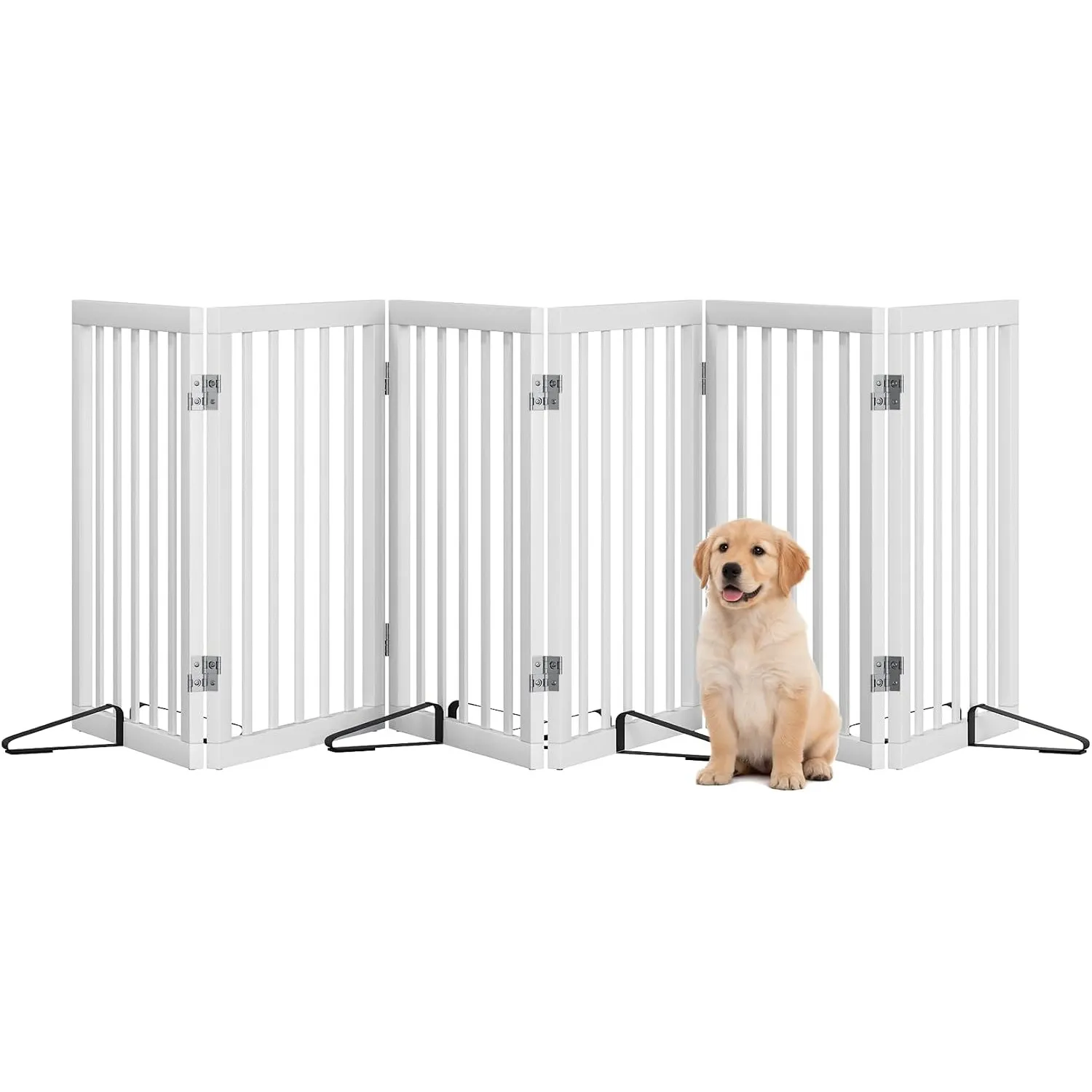 Hundegitter für Türen, Faltbares Hundegitter Innen, Freistehende Haustiergitter für Türen Schlafzimmer, Welpengitter mi…