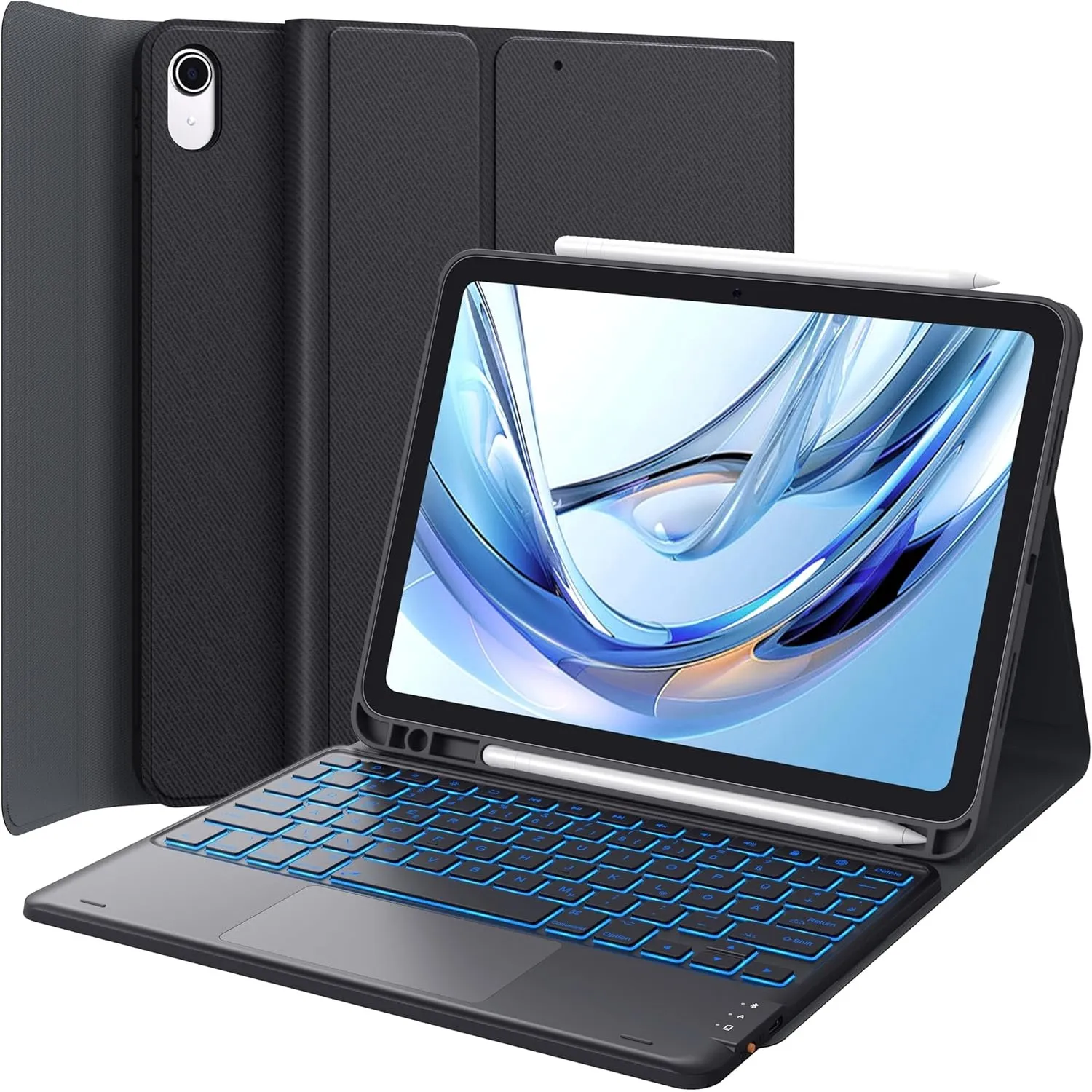 CHESONA Hülle mit Tastatur für iPad 11 Gen(A16, 2025)/iPad 10 Gen(2022)