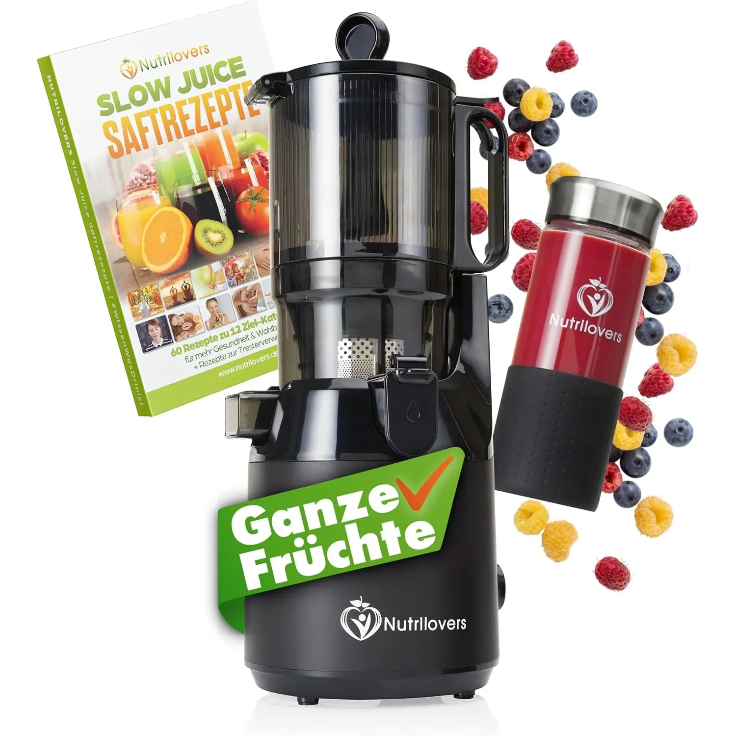 Nutrilovers Slow Juicer NUTRI-PRESS MAX Ganze Früchte entsaften Entsafter