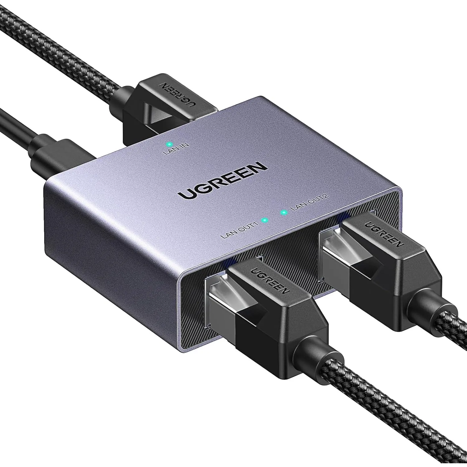 UGREEN LAN Splitter 1 auf 2 Gigabit LAN Verteiler 1 auf 2 Ethernet Splitter