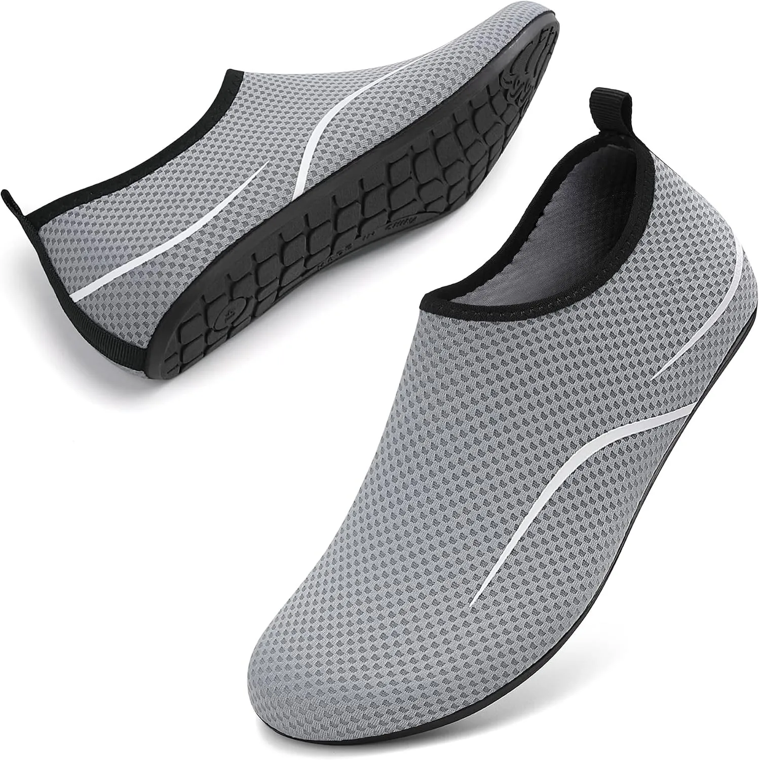 Unisex Badeschuhe Wasserschuhe Schnell Trocknend Schwimmschuhe rutschfeste Wassersportschuhe Leicht Strandschuhe, Gr.34…