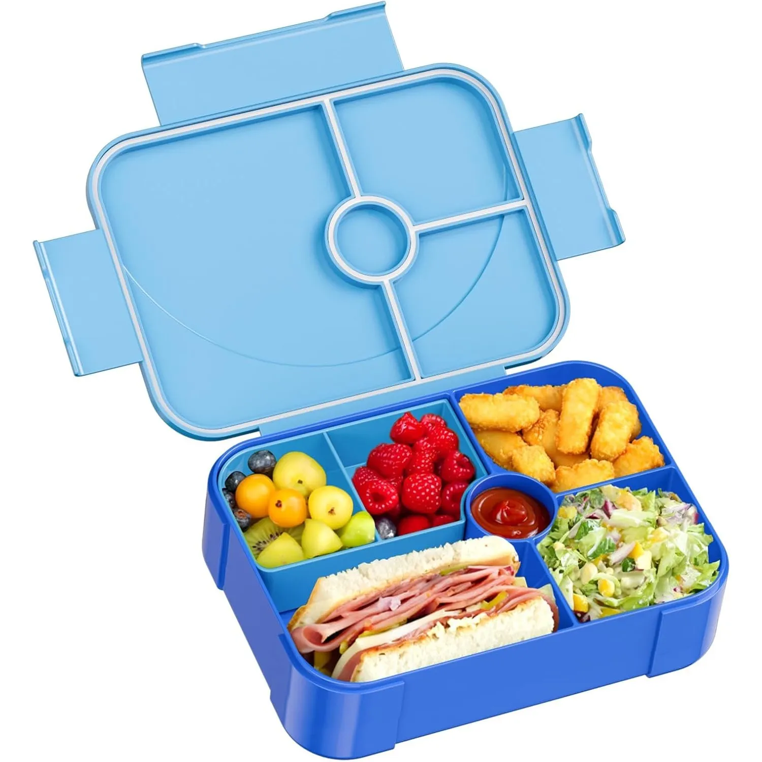 LEIKEEGO Brotdose Kinder mit Fächern Auslaufsicher Lunchbox Kinder Brotdose Kinder für Mädchen & Jungen, Jausenbox Kind…