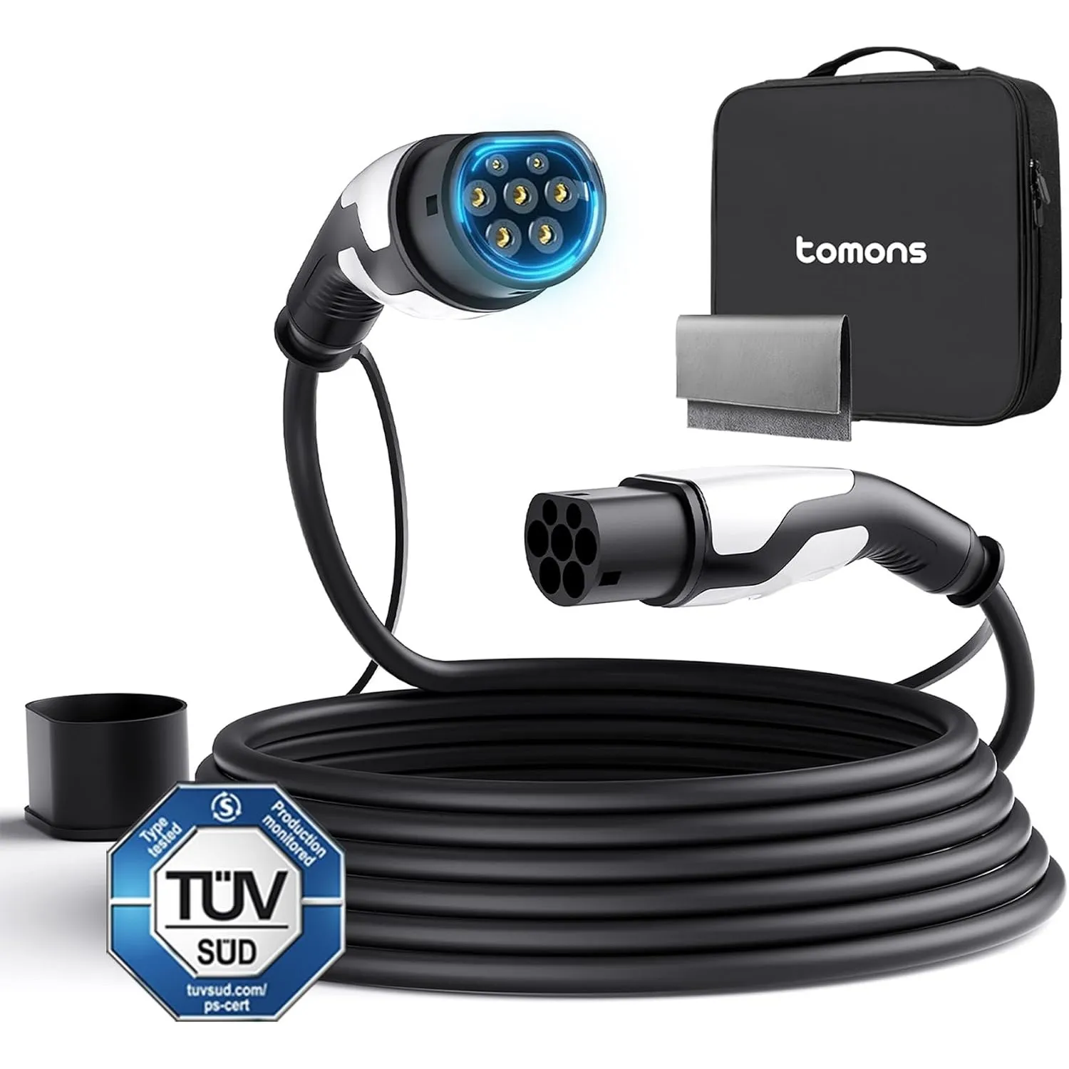 tomons Typ 2 Ladekabel, 22KW 5M 32A 3-Phasig