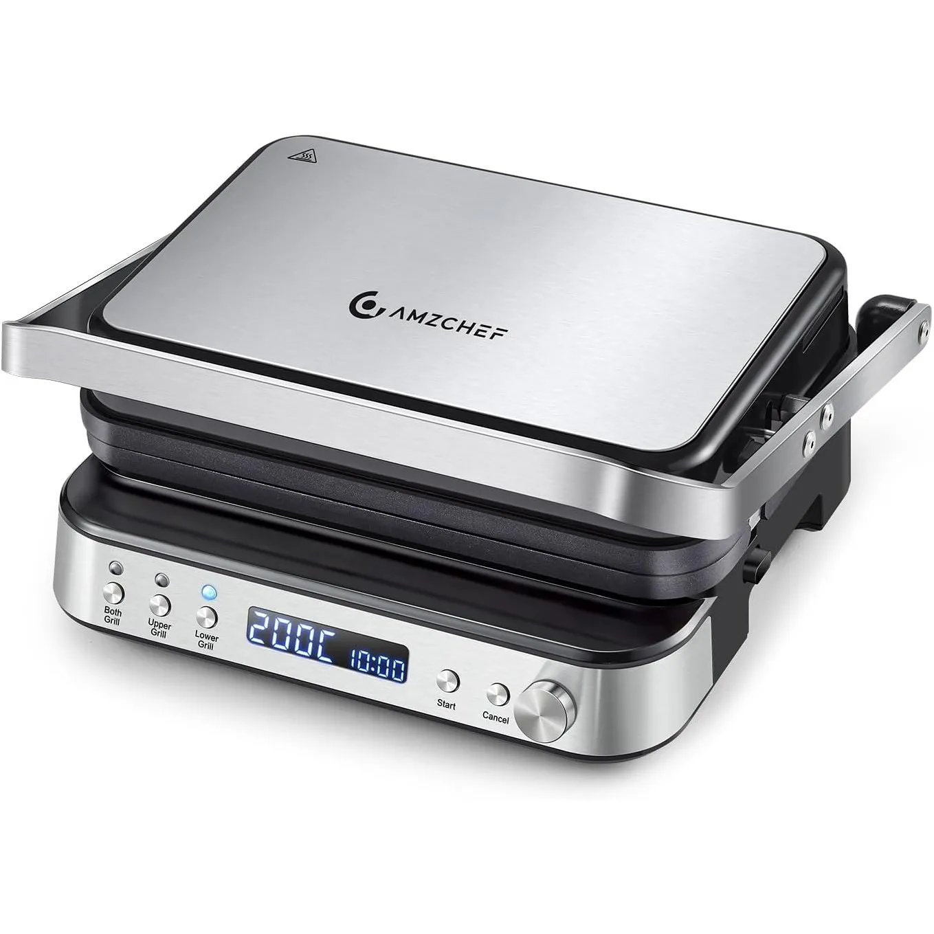 AMZCHEF Multifunktionaler 4 in 1 Kontaktgrill, Griddle, Waffeleisen & SandwichMaker mit 4 antihaftbeschichteten abnehmb…