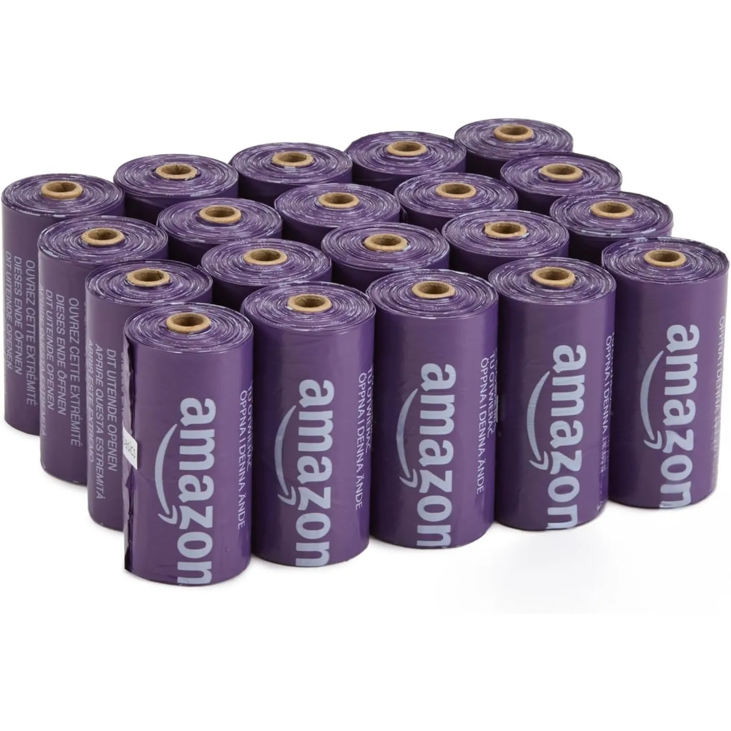 Amazon Basics Hundekotbeutel ohne Spender, Lavendel, 300 Stück (20 Packungen mit je 15 Beuteln)