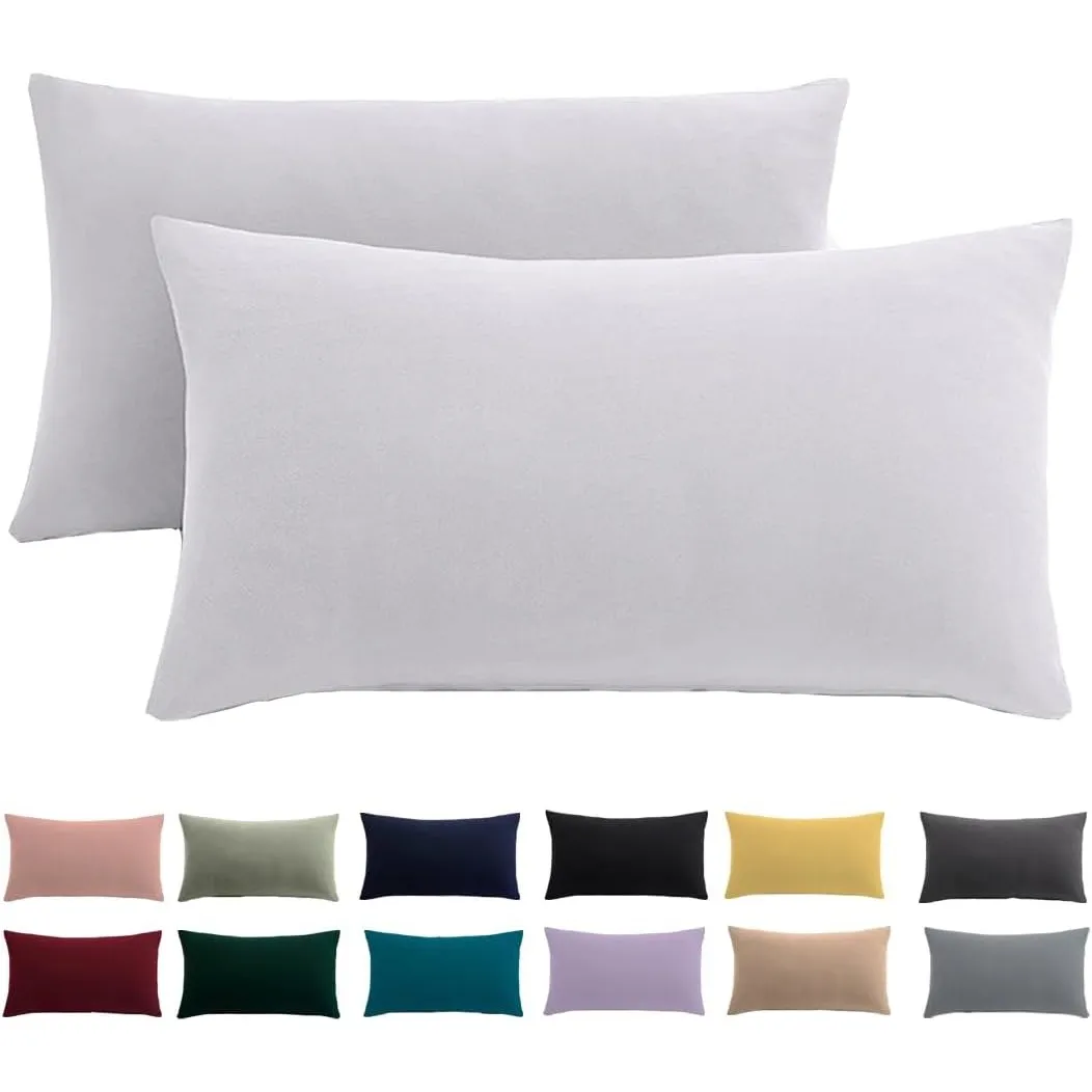 Kissenbezug 40 x 80 2er Set - Kopfkissenbezug 40x80 Weiß Für Kissen 100% Mikrofaser Kissenhülle Bügelfrei & Knitterfrei…