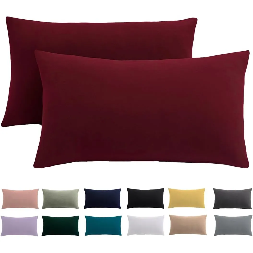 Beqnat Kissenbezug 40 x 80 2er Set, Kopfkissenbezug Rot