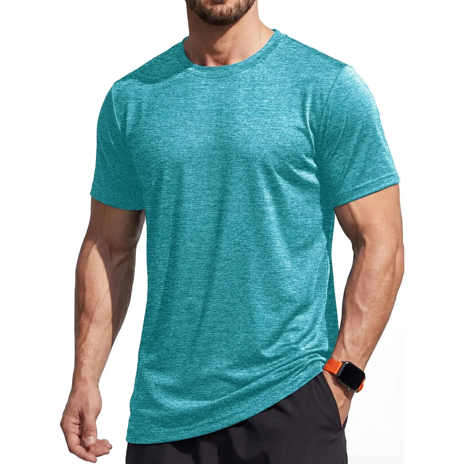 MAGCOMSEN Herren Sportshirt Atmungsaktiv Laufshirt Leichte Trainingsshirt Funktionsshirt Wandershirt Sommer Kurzarm T-S…