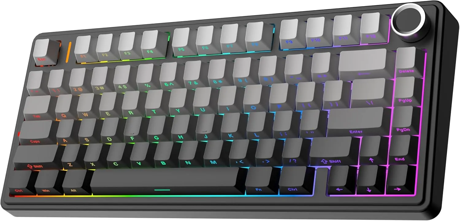 EPOMAKER x Aula F75 Gasket Mechanische Tastatur, 75% Hot swap-fähige Gaming-Tastatur mit Fünf-Schicht-Polsterung&Knopf,…