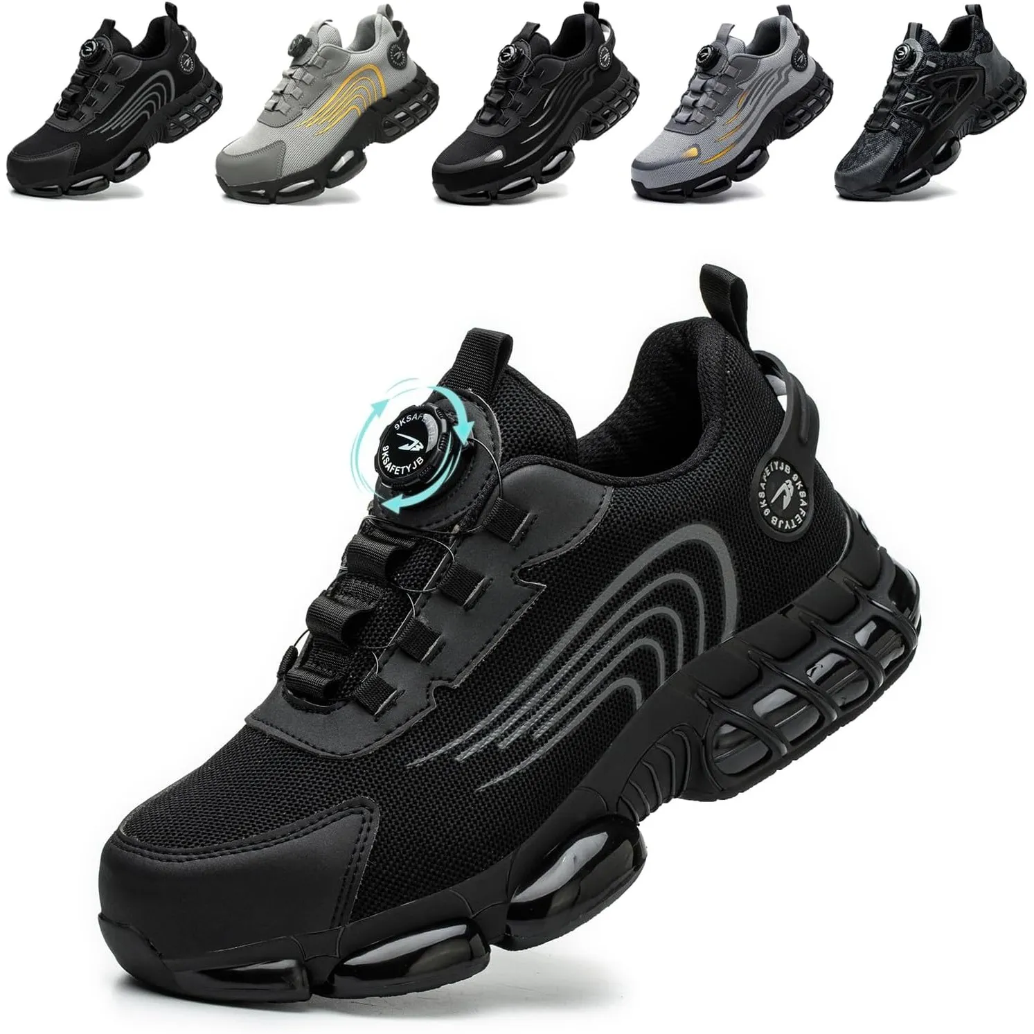 Arbeitsschuhe Herren Damen Sicherheitsschuhe Stahlkappenschuhe Sportlich Atmungsaktiv rutschfeste Safety Shoes 36-46 EU