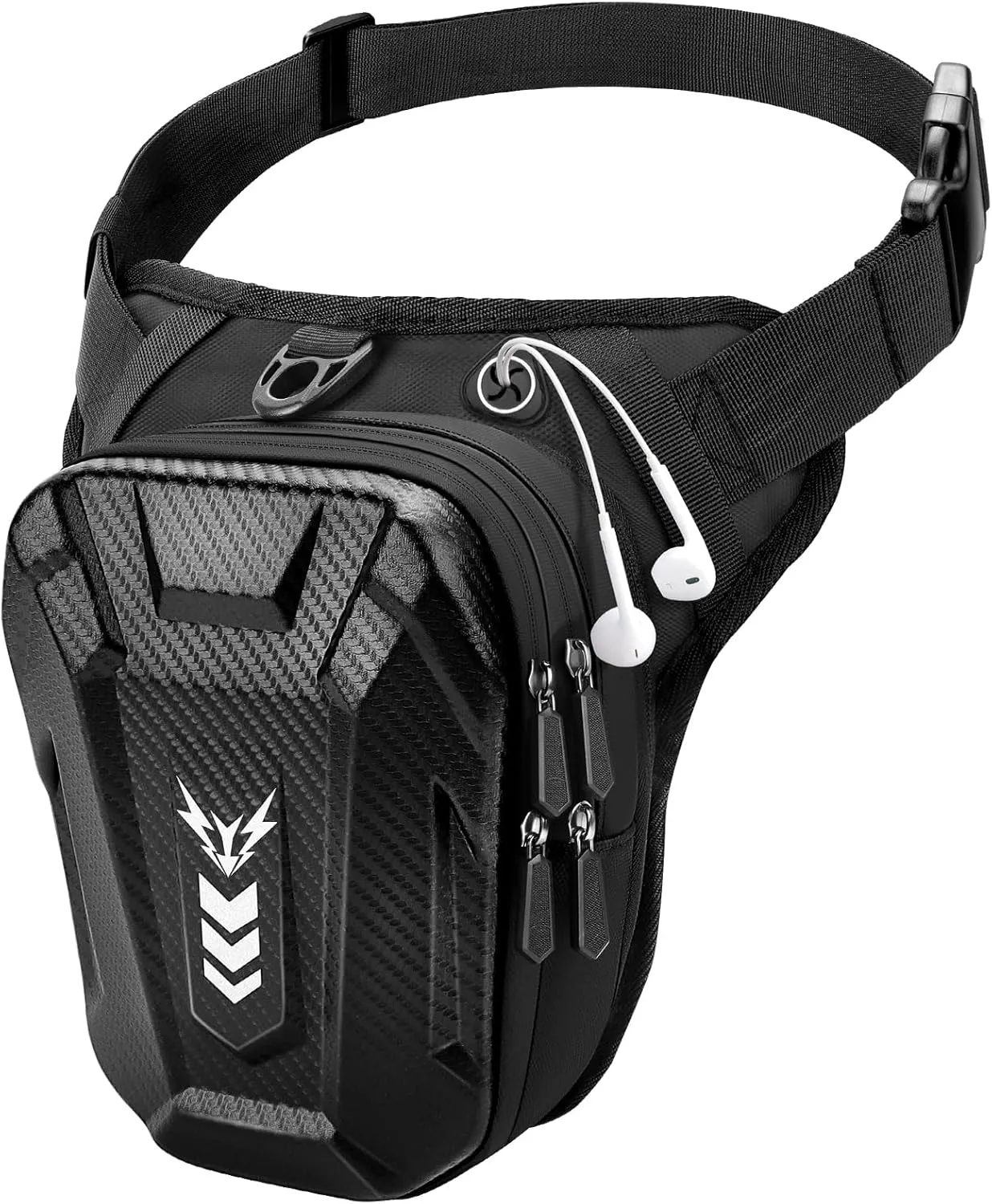 Beintasche Motorrad, Bauchtasche Gürteltasche Herren Damen, [Erweiterter Stauraum] Oberschenkeltasche, Reflektierende S…