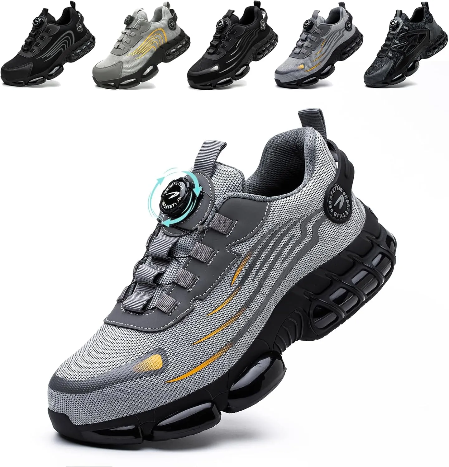 Arbeitsschuhe Herren Damen Sicherheitsschuhe Stahlkappenschuhe Sportlich Atmungsaktiv rutschfeste Safety Shoes 36-46 EU