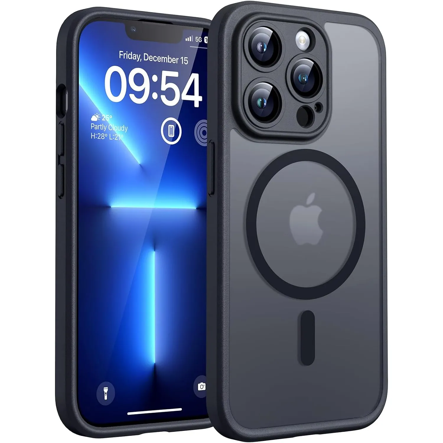 TOCOL für iPhone 13 Pro Max Hülle, Kompatibel mit MagSafe, Schwarz