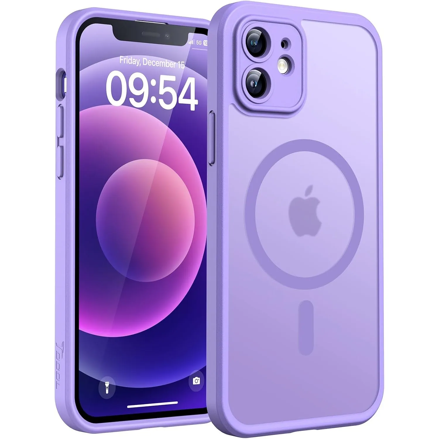 TOCOL für iPhone 12 Hülle, Kompatibel mit MagSafe, Lila
