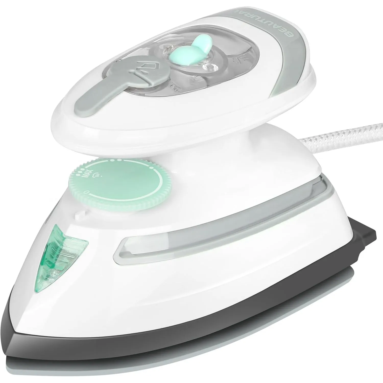 BEAUTURAL Mini Reisebügeleisen 120V/220V – Tragbares Dampfbügeleisen & Trockenbügeleisen mit Anti-Tropf-Funktion, 3 Tem…