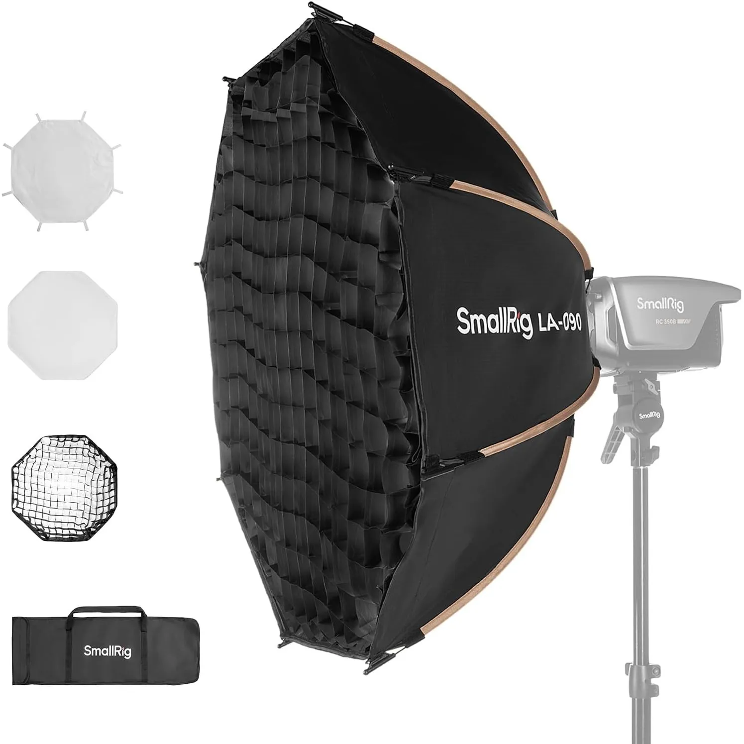 SMALLRIG 35" / 90cm Parabolic Softbox LA-O90, Quick Release Octagon Softbox für Bowens Mount COB Lights für SMALLRIG fü…