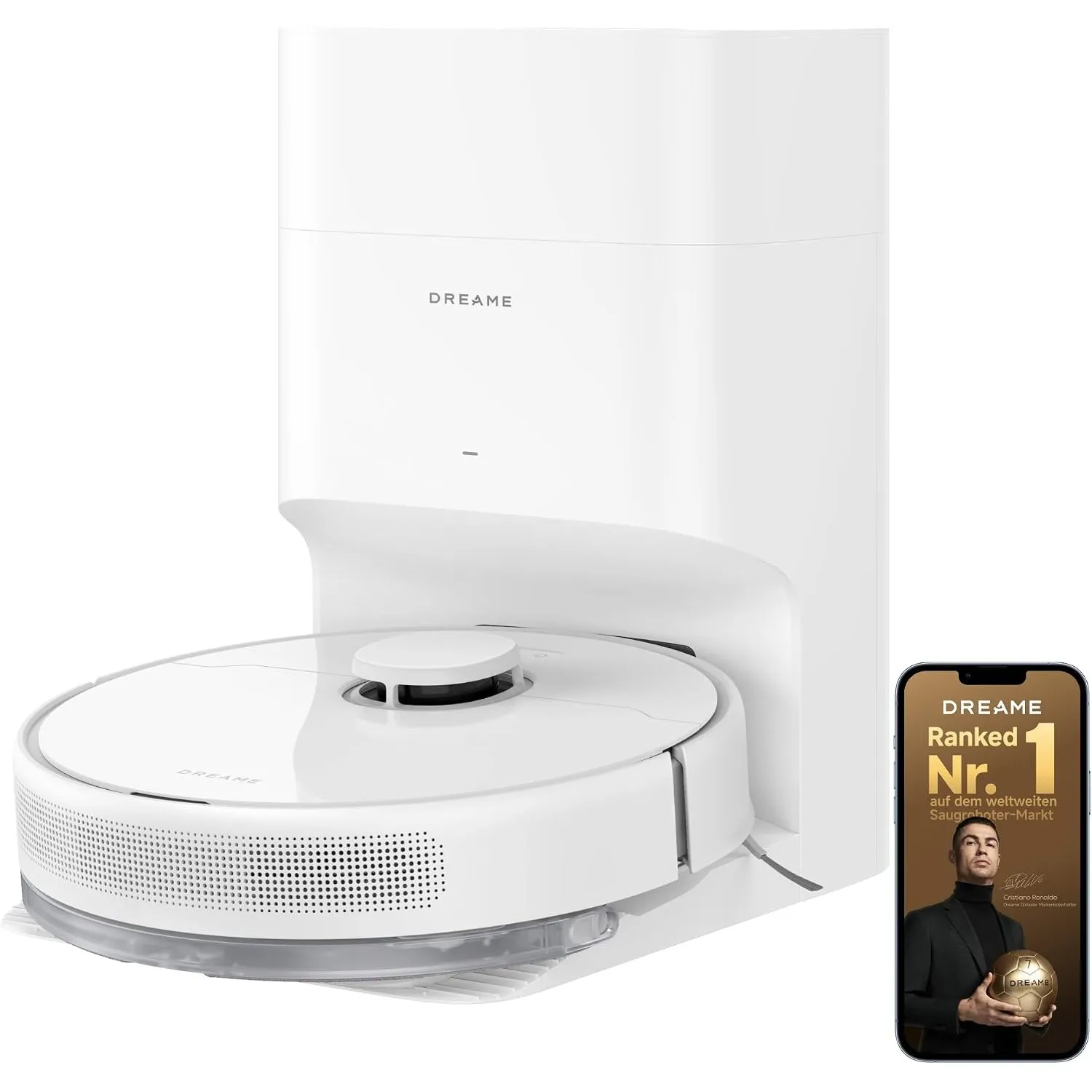 dreame D10 Plus Gen 2 Saugroboter mit Wischfunktion, Automatischer Staubentleerung, Speichert bis zu 90 Tage Staub, LiD…
