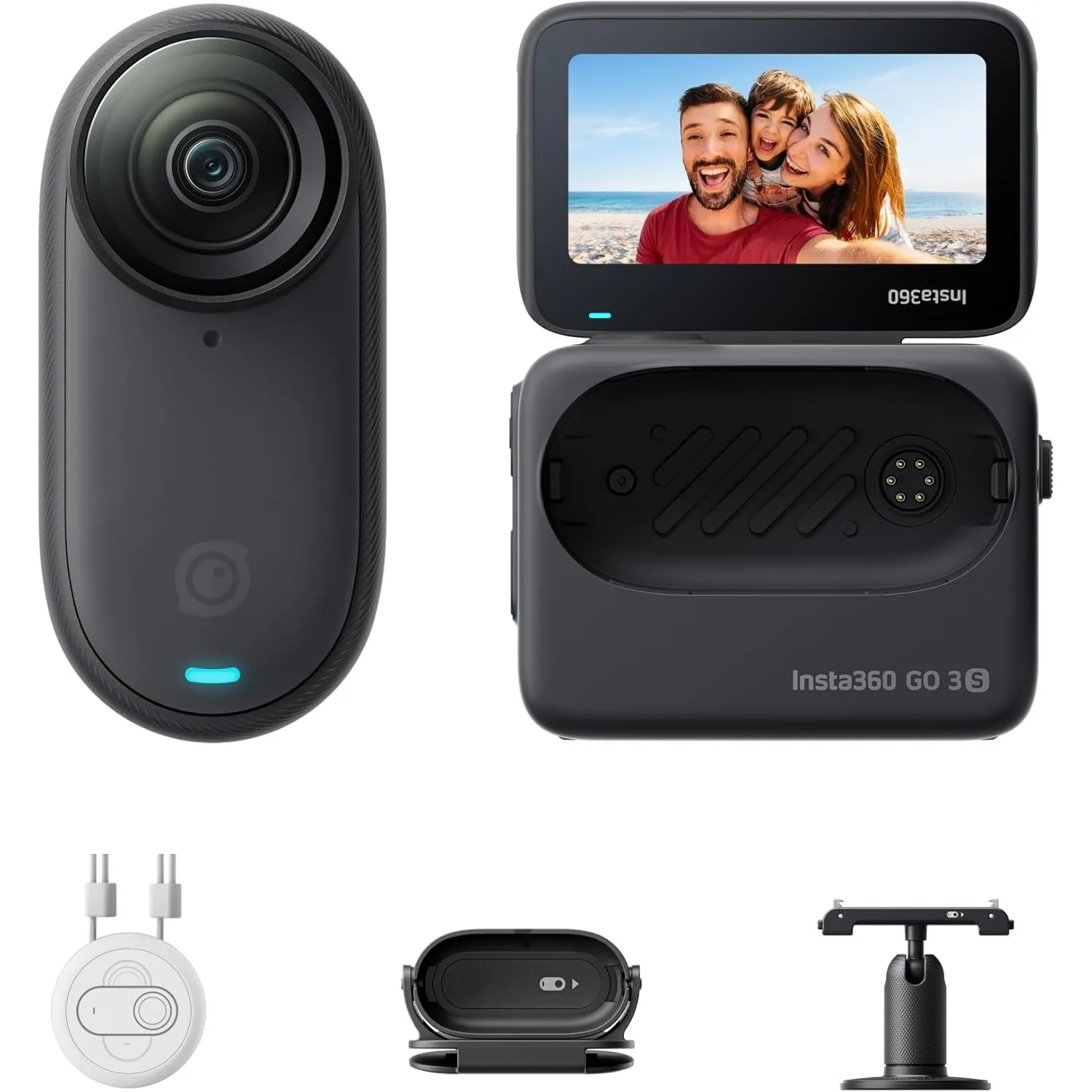 Insta360 GO 3S 128 GB Nachtschwarz - Tragbare 4K Mini Vlog Kamera