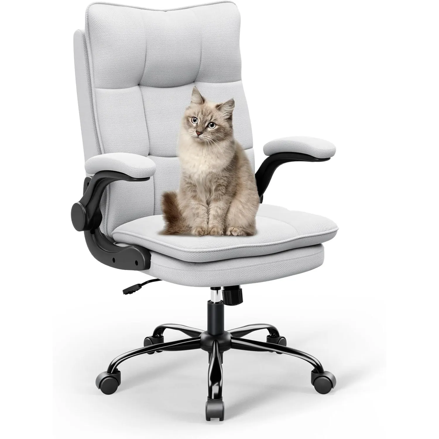 Bürostuhl Ergonomisch, Schreibtischstuhl, Chefsessel 150kg, Grau