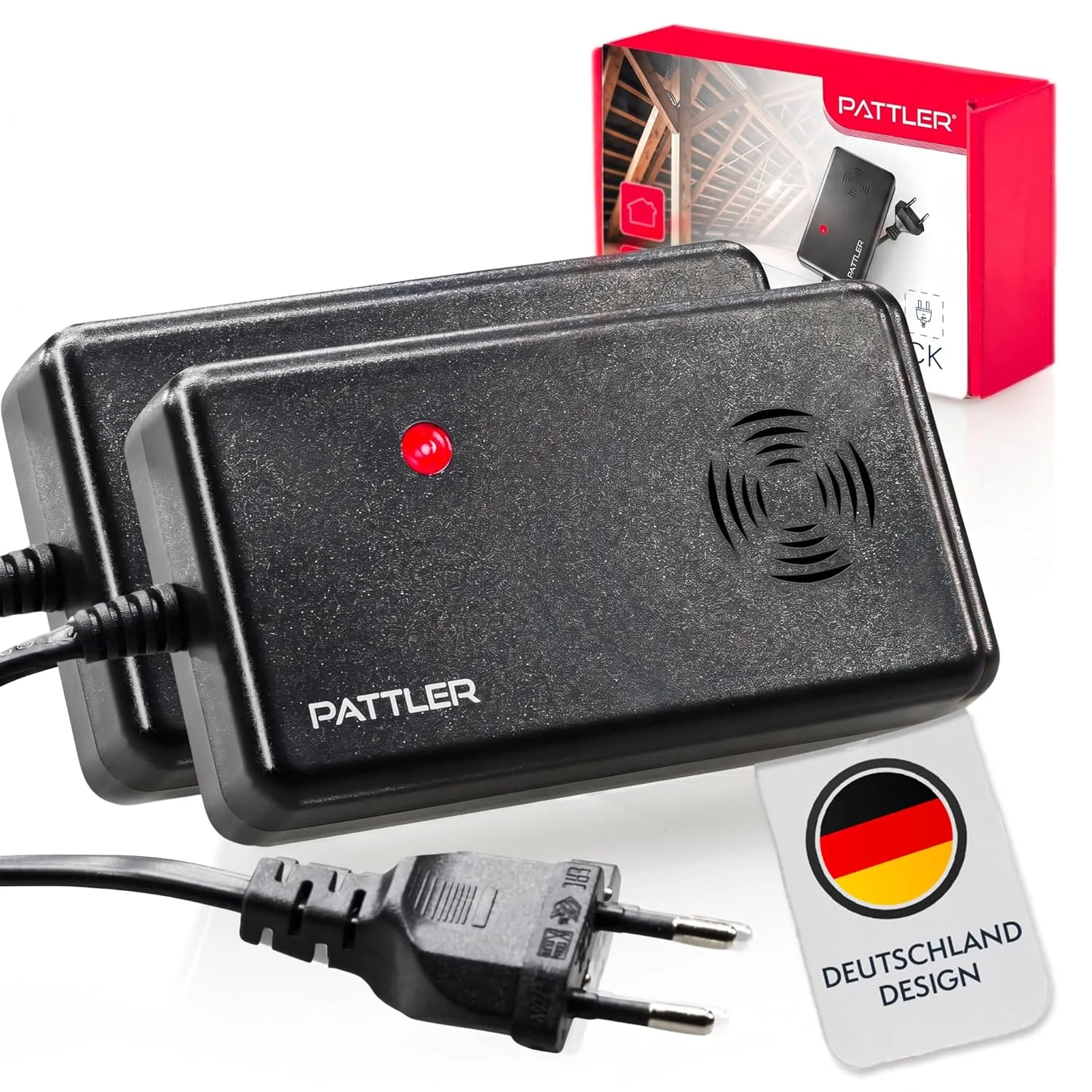 PATTLER Marten Deterrent Car with Plug - Marten Protection & Marten Repellent Car with Ultrasound up to 60 m² - Mader D…