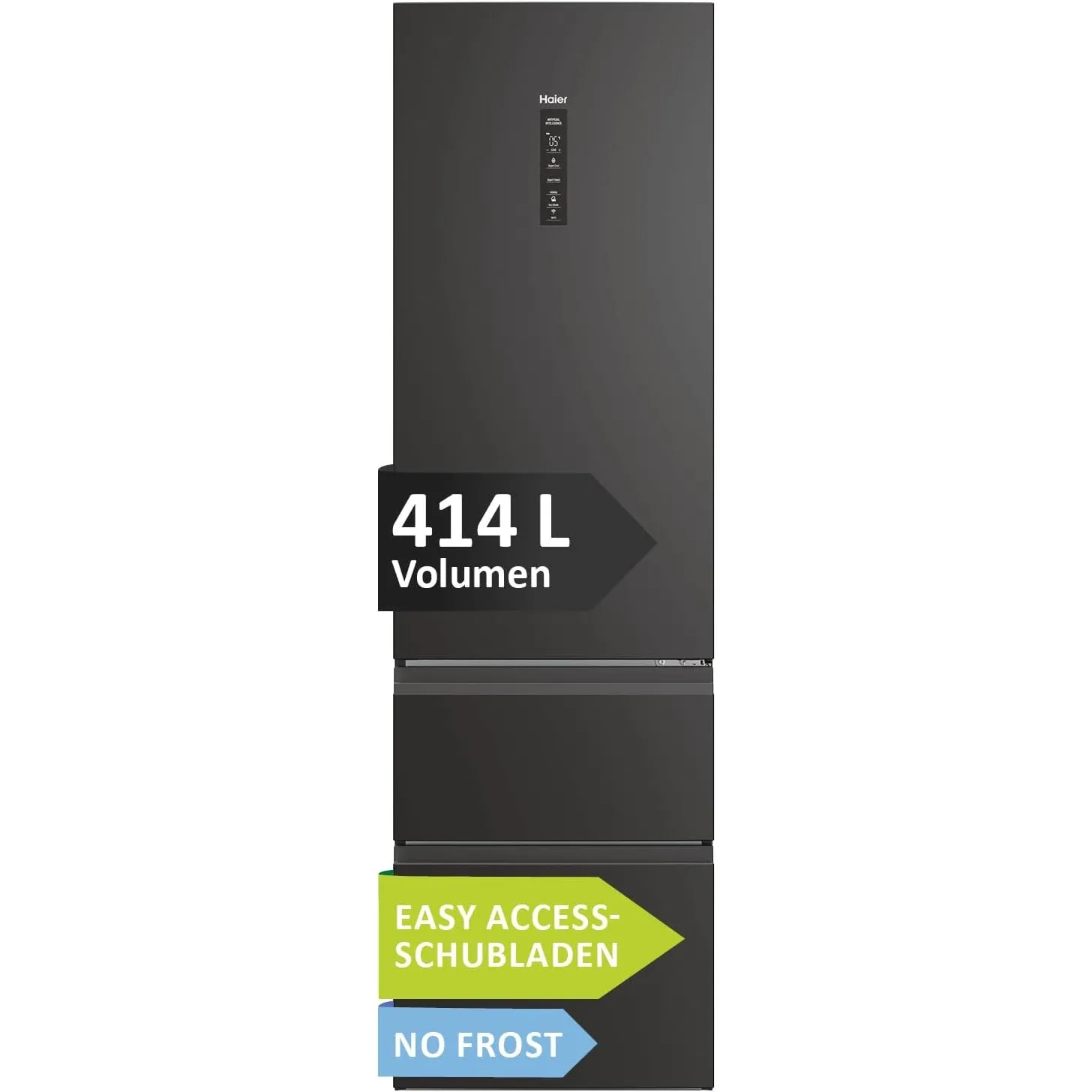 Haier Kühl-Gefrierkombination 3D 60 Serie 5 HTW5620DNPT | 2,05m, No Frost, Ergonomische Gefrierschubladen, Mit Gefrierf…