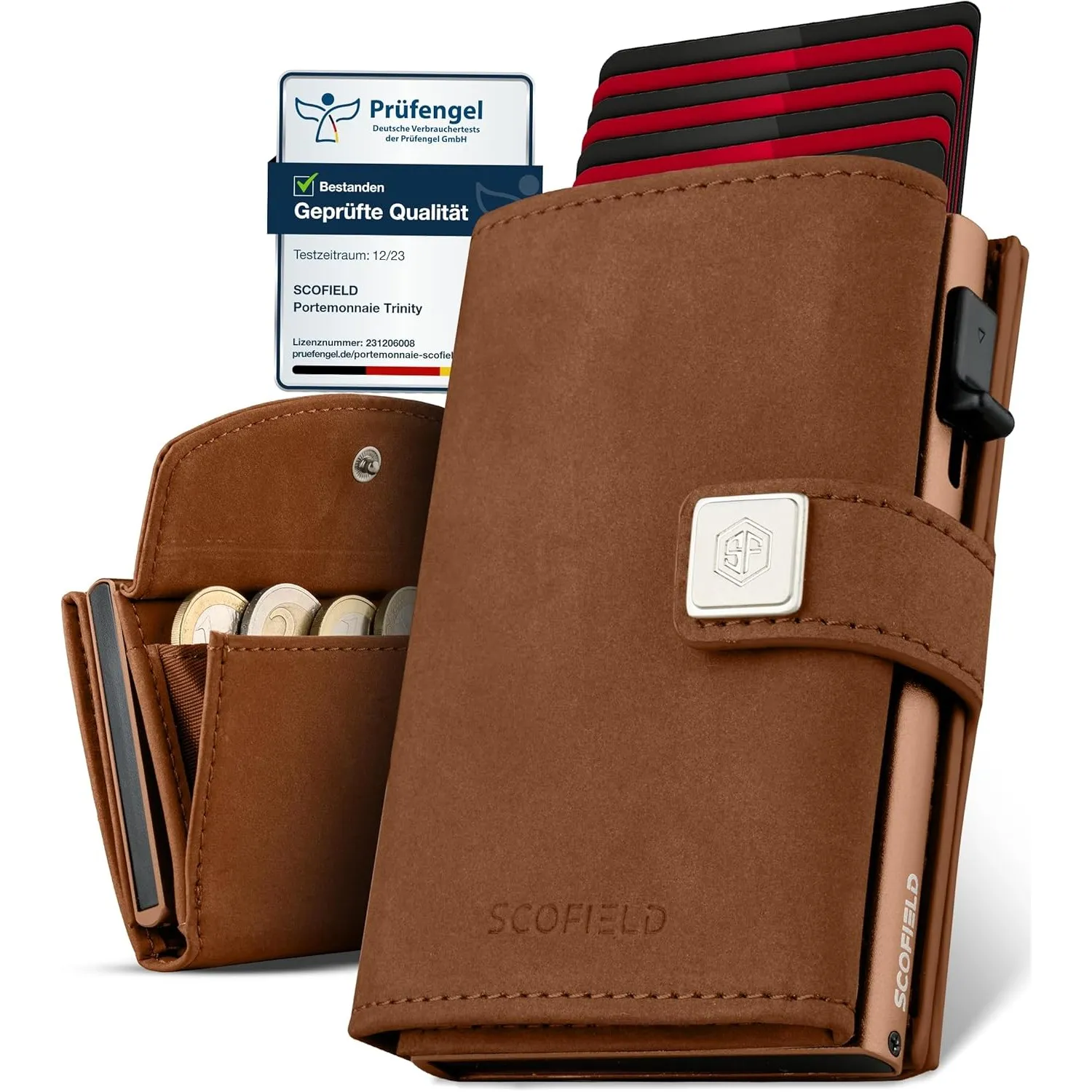 SF SCOFIELD Geldbörse Herren | Portmonee Herren für 11-12 Karten | Geldbeutel RFID Schutz | Portemonnaie | Wallets for …