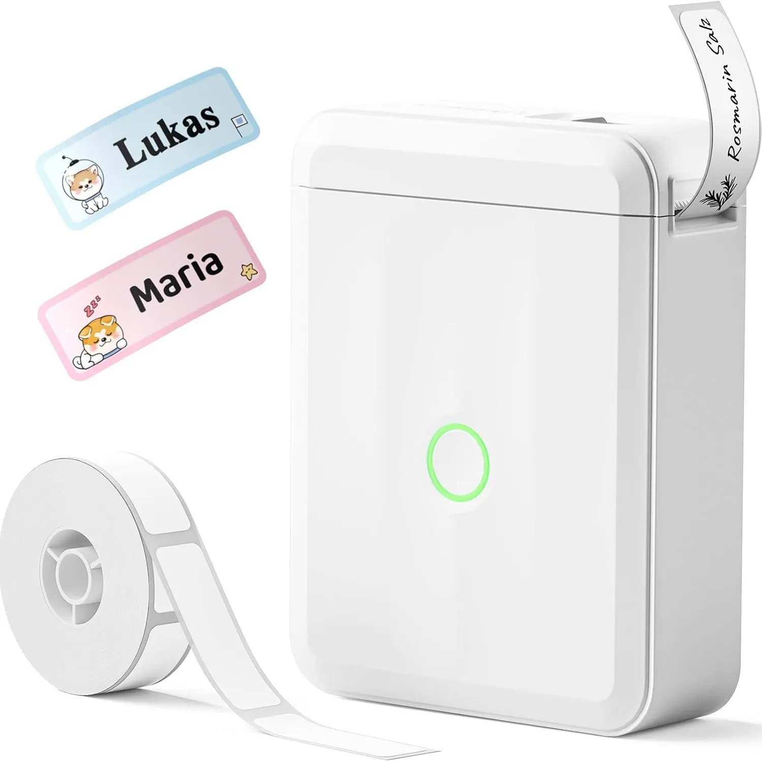 NIIMBOT Namensaufkleber Etikettendrucker, D110 Bluetooth Etikettiergerät, mit wasserdichte Etiketten 155 Stück/Rolle, F…