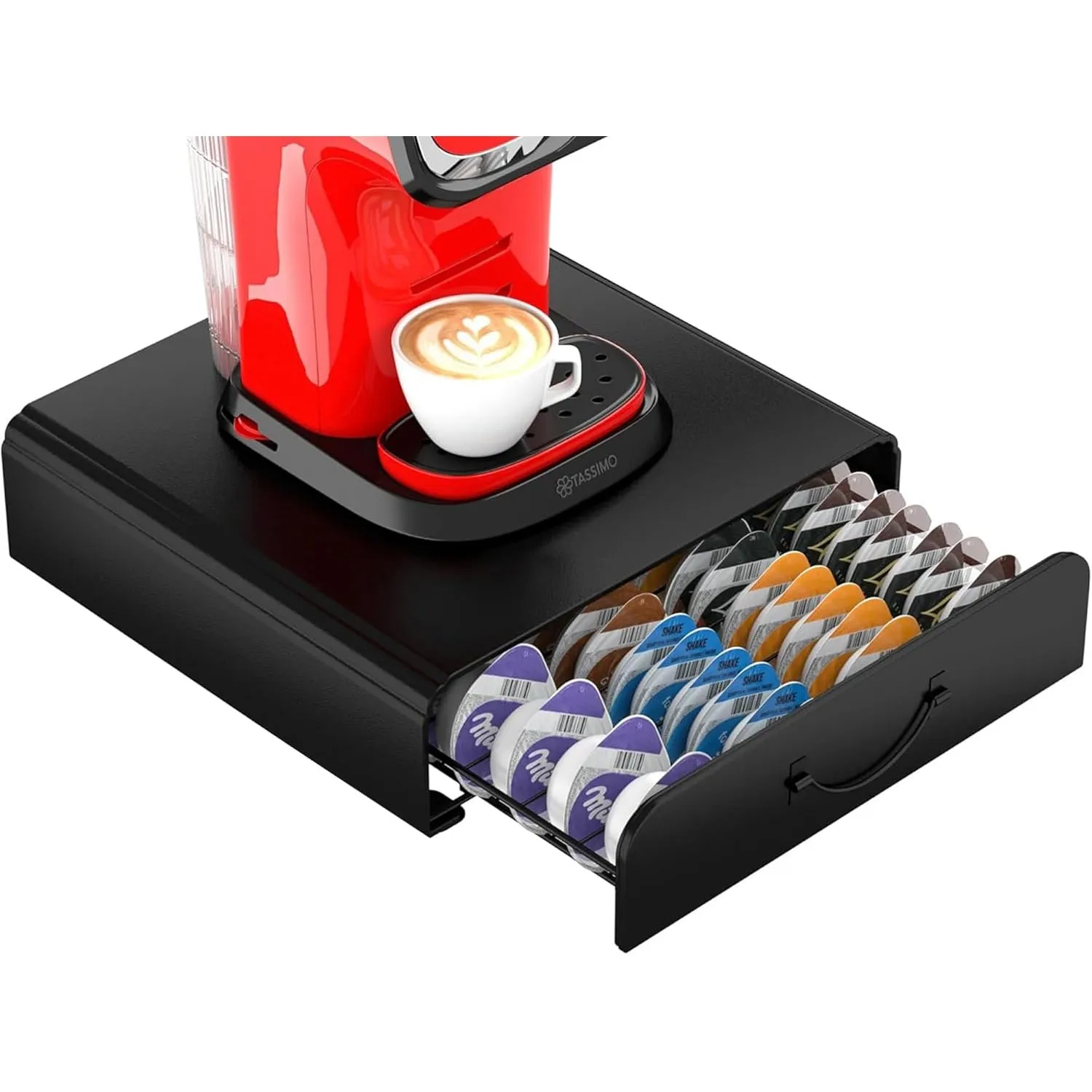 64 Kapselhalter für Tassimo Kapseln Aufbewahrung, Metall Kapselspender, Stapelbarer Kapsel Organizer, Praktischer Kapse…