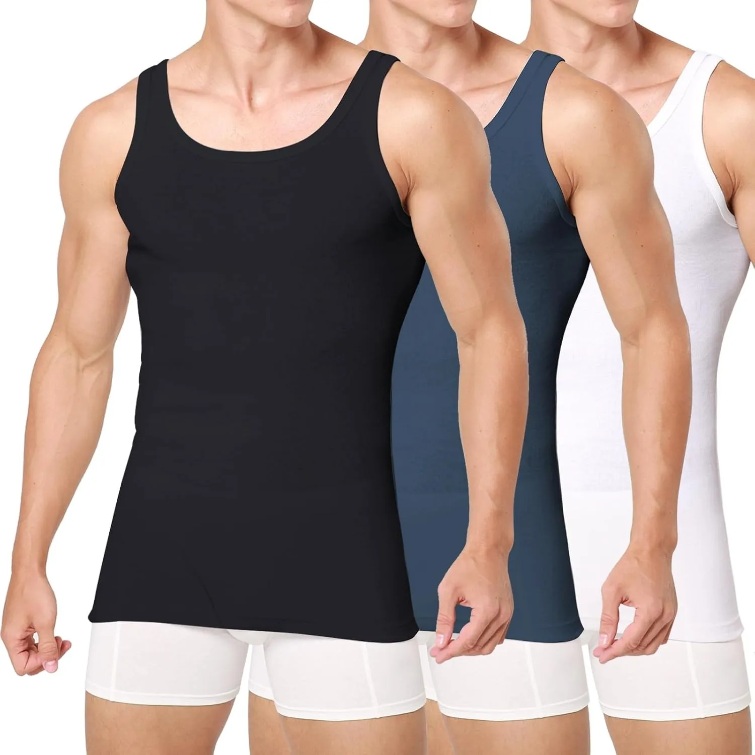 Smart Sir Unterhemd Herren 3/5er Pack 100% Baumwolle Bequem & Atmungsaktiv