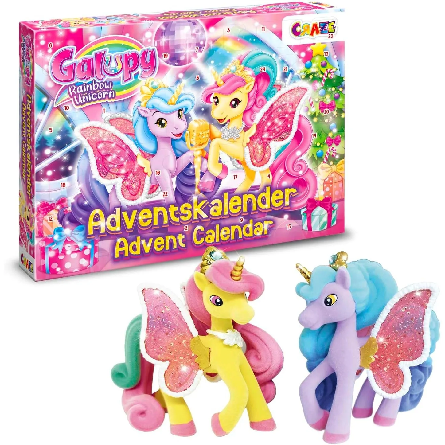 GALUPY Rainbow Unicorn Spielzeug Adventskalender Kinder 2026 – Einhorn Adventskalender für Mädchen mit exklusiven Galup…
