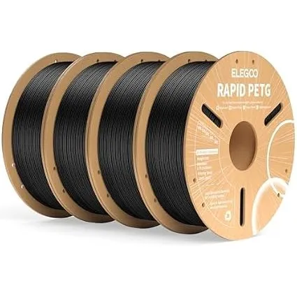 ELEGOO Rapid PETG Filament 1.75mm Schwarz 4KG