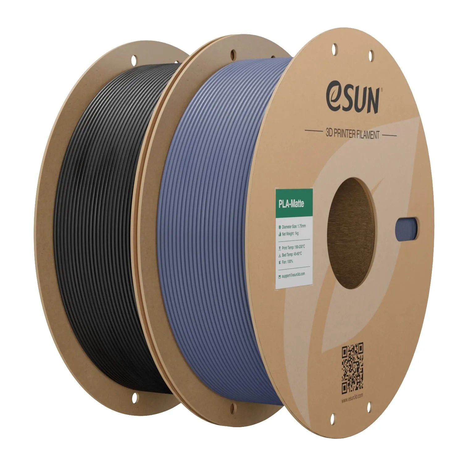 eSUN Upgraded Matte PLA Filament 1.75mm, Matte PLA 3D Drucker Filament, glanzfreie Farbe, mattierte Textur, 1KG pro Spu…