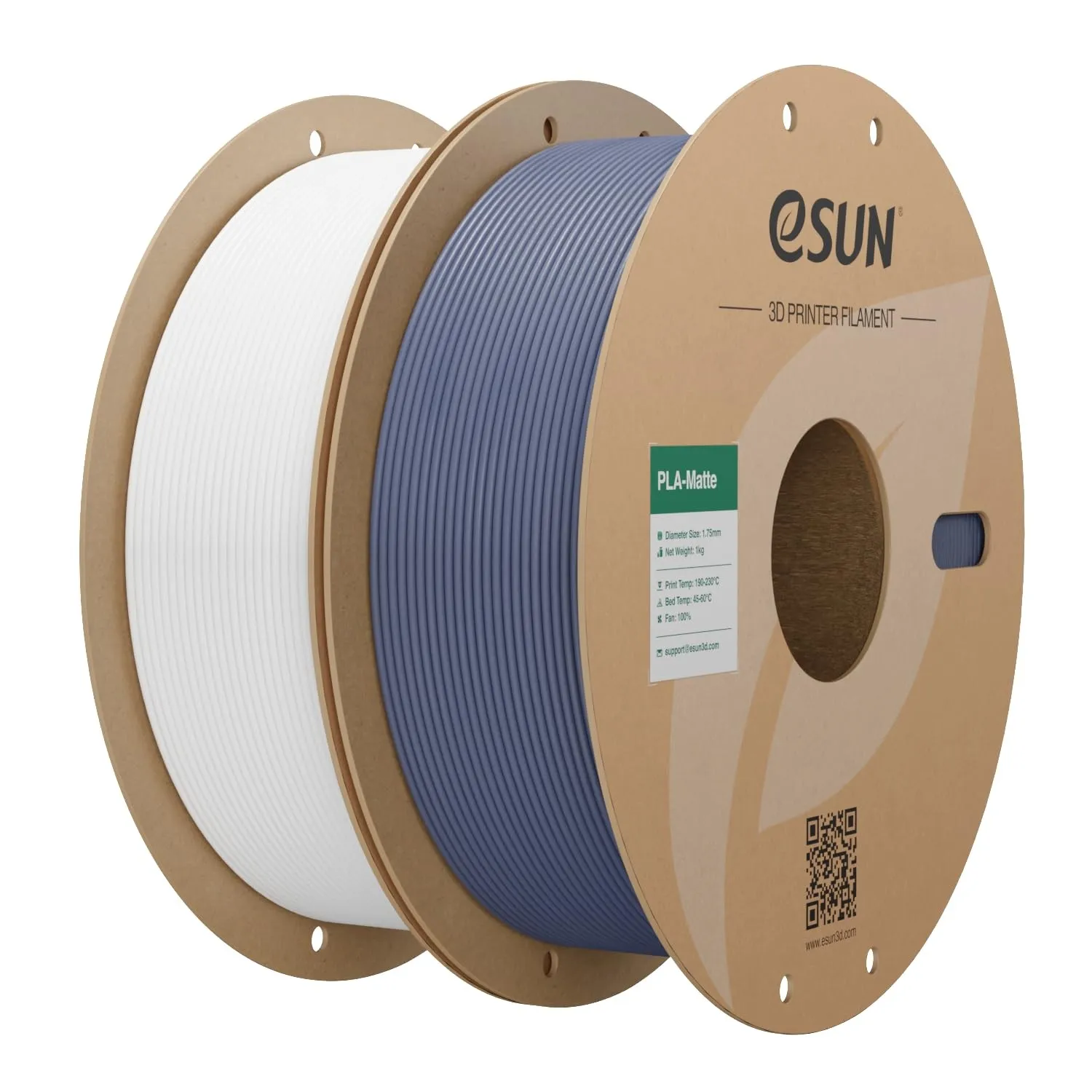 eSUN Upgraded Matte PLA Filament 1.75mm, Matte PLA 3D Drucker Filament, glanzfreie Farbe, mattierte Textur, 1KG pro Spu…