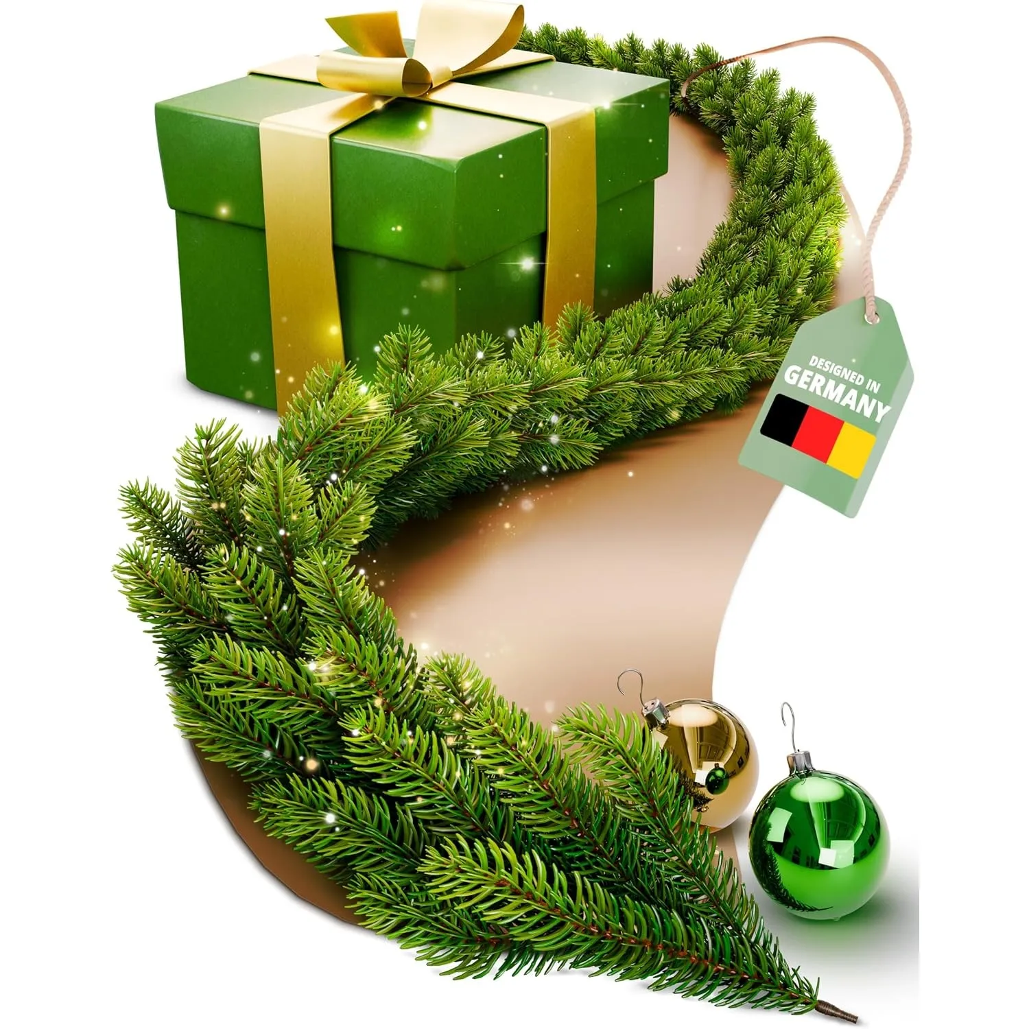 ArtiTree Weihnachtsgirlande - Naturgetreue Tannengirlande, 5m Grün, Perfekt für Weihnachtsdeko, Treppengeländer & Türra…