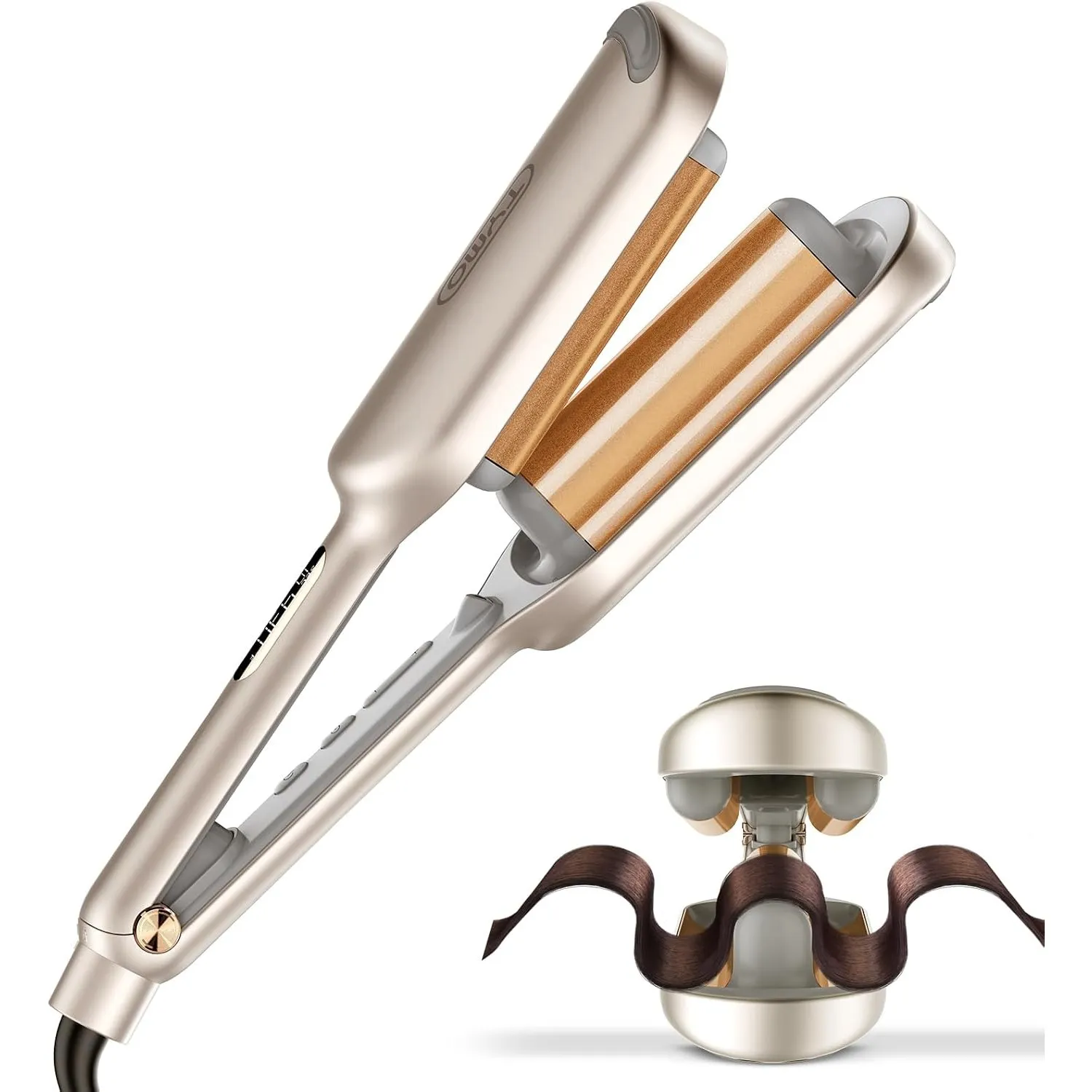 TYMO ROVY Welleneisen für haare, Lockenstab große Locken geeignet für Anfänger, Sofortiges Wellen, 32mm Ionen Keramik H…