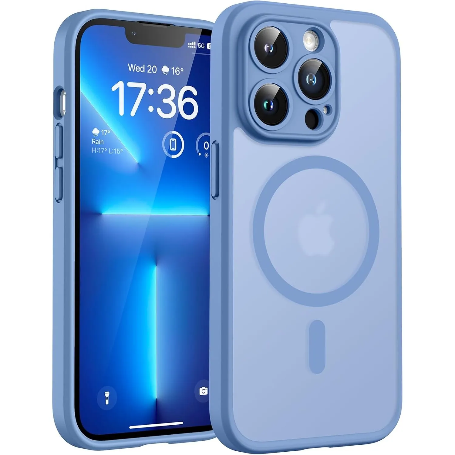 TOCOL für iPhone 13 Pro Hülle, Kompatibel mit MagSafe, Hellblau