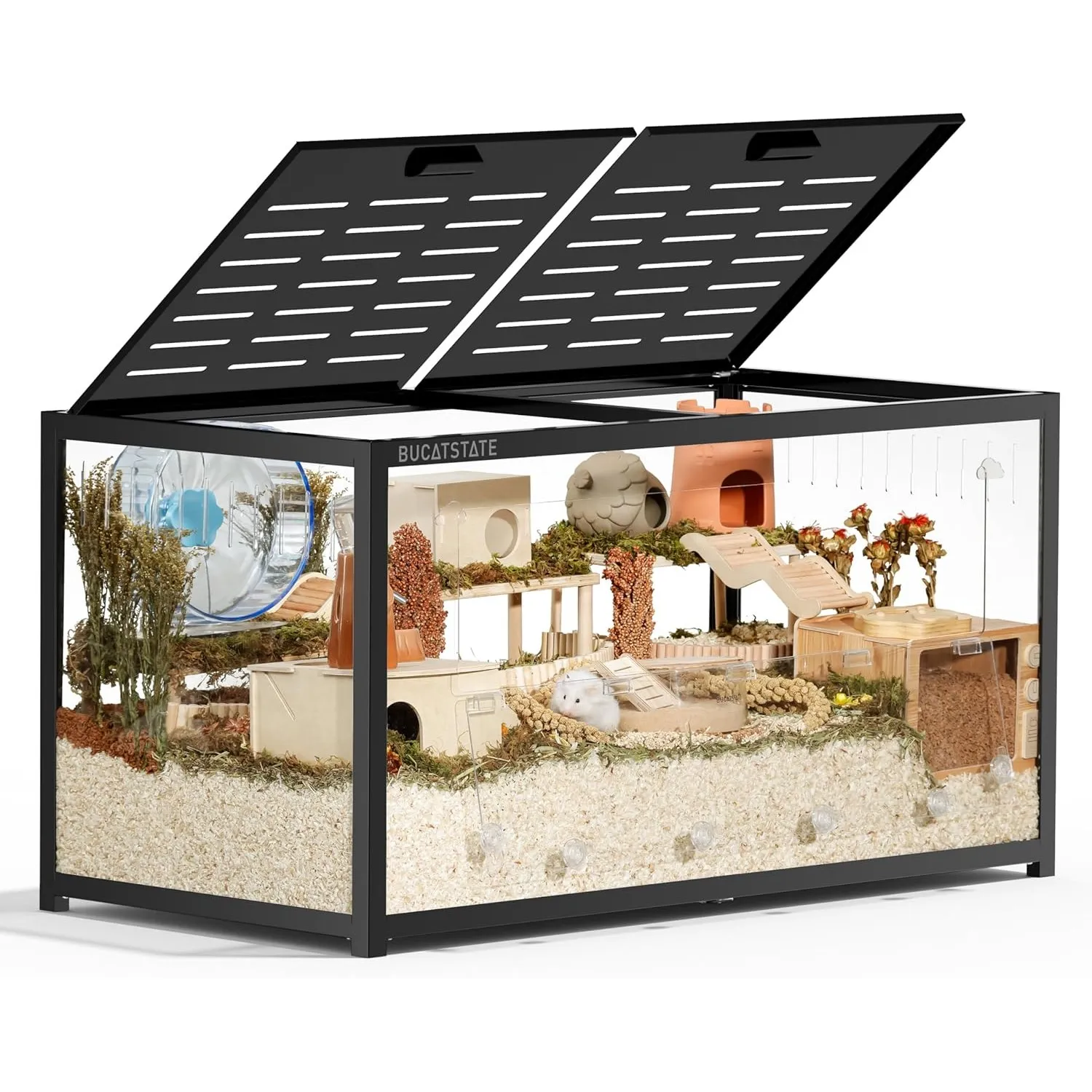 BUCATSTATE Hamsterkäfig 3,0 - Kleintierkäfig Groß 120L x 60W x 62H cm