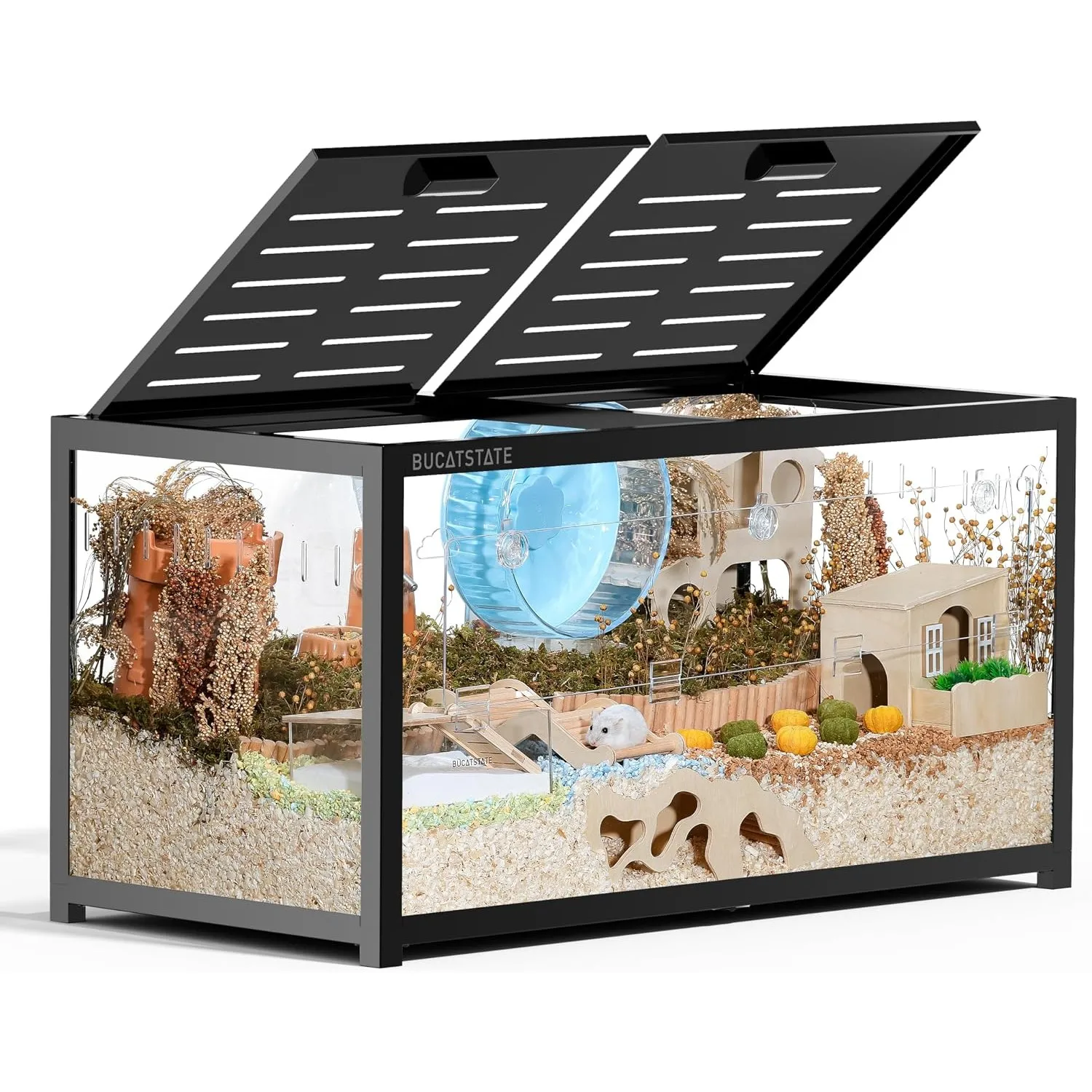 BUCATSTATE Hamsterkäfig 3,0 - Kleintierkäfig Groß 100L x 50W x 52H cm