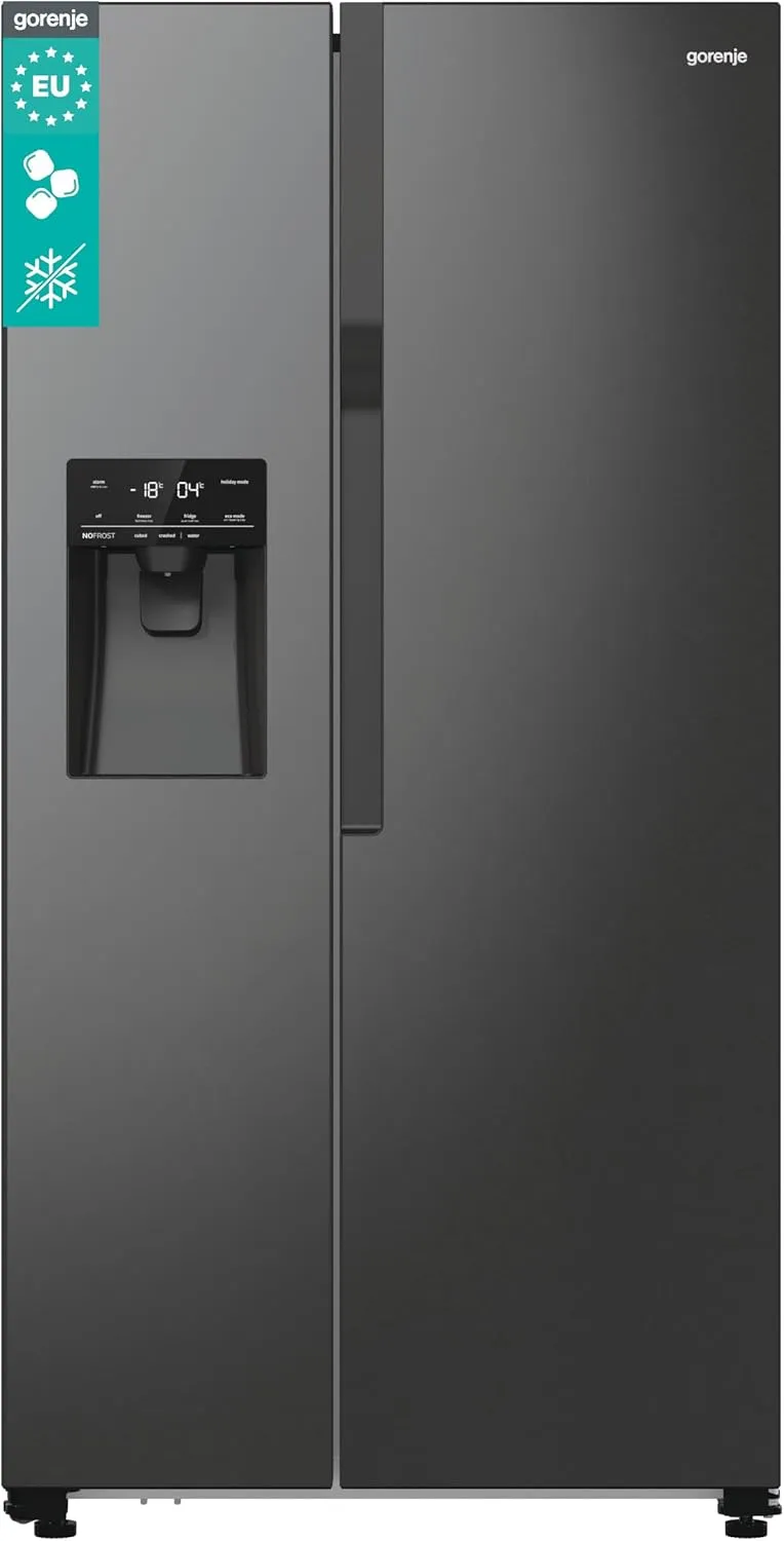 Gorenje NRR9185ESBXL Side by Side Kühl-Gefrier-Kombination Schwarz Edelstahl