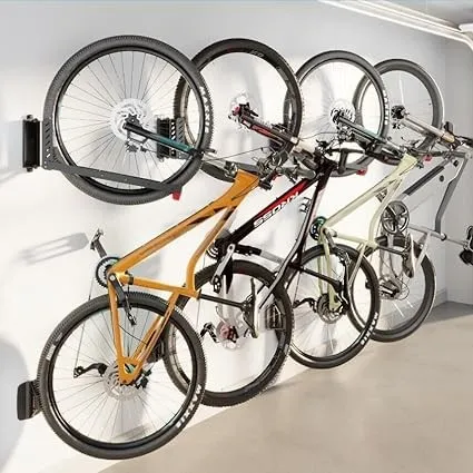 monTEK Schwenkbare Fahrrad Wandhalterung bis 35 kg | Kein Hochheben nötig, einfaches Ein- und Aushängen, schnelle Monta…