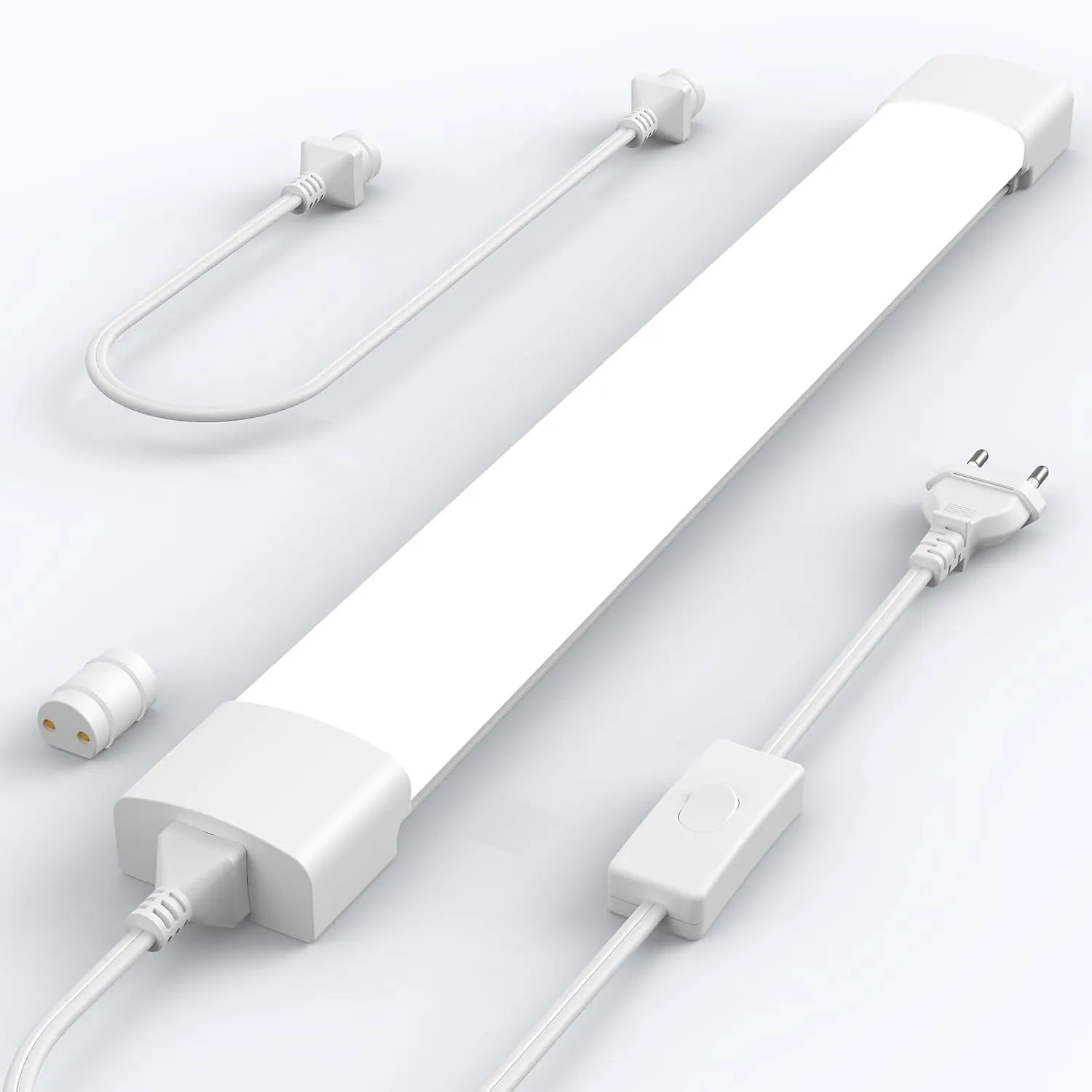 ANTENLICHT LED Feuchtraumleuchte 40CM mit Stecker Plug und Play oder Kabelgebunden, Einfache Reihenschaltung Werkstattl…