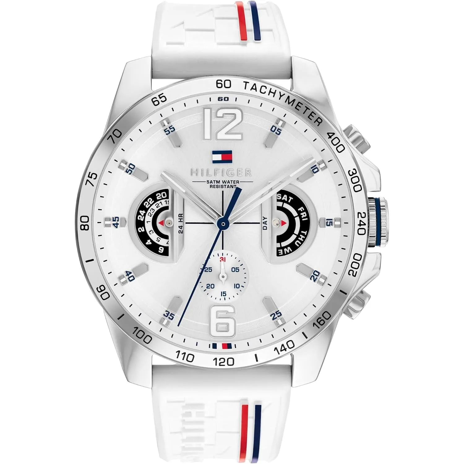 Tommy Hilfiger Analoge Multifunktionale Quarz-Uhr für Herren mit Silikon-, Edelstahl- oder Lederarmband, Unterzifferblä…