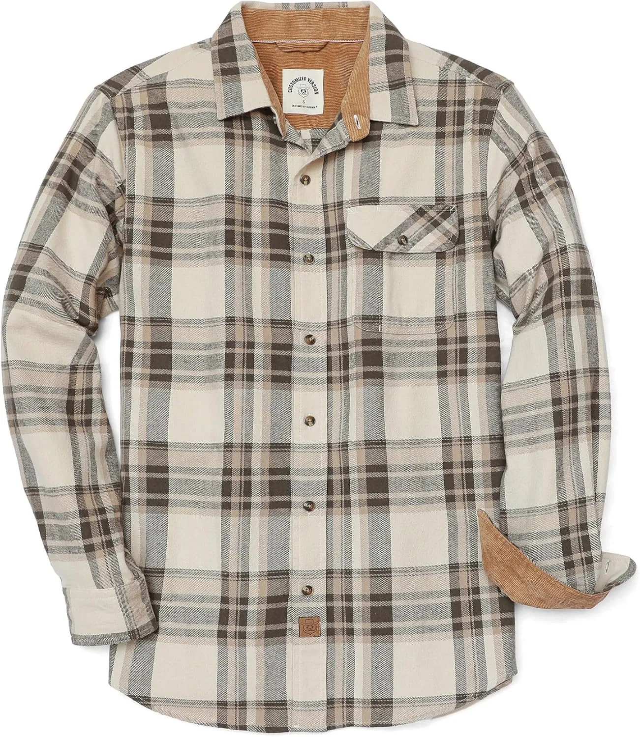 Dubinik® Flanellhemd Herren Kariert Flanellhemden Langarm Casual Button Down Freizeithemd Mit Brusttasche Normal Passfo…