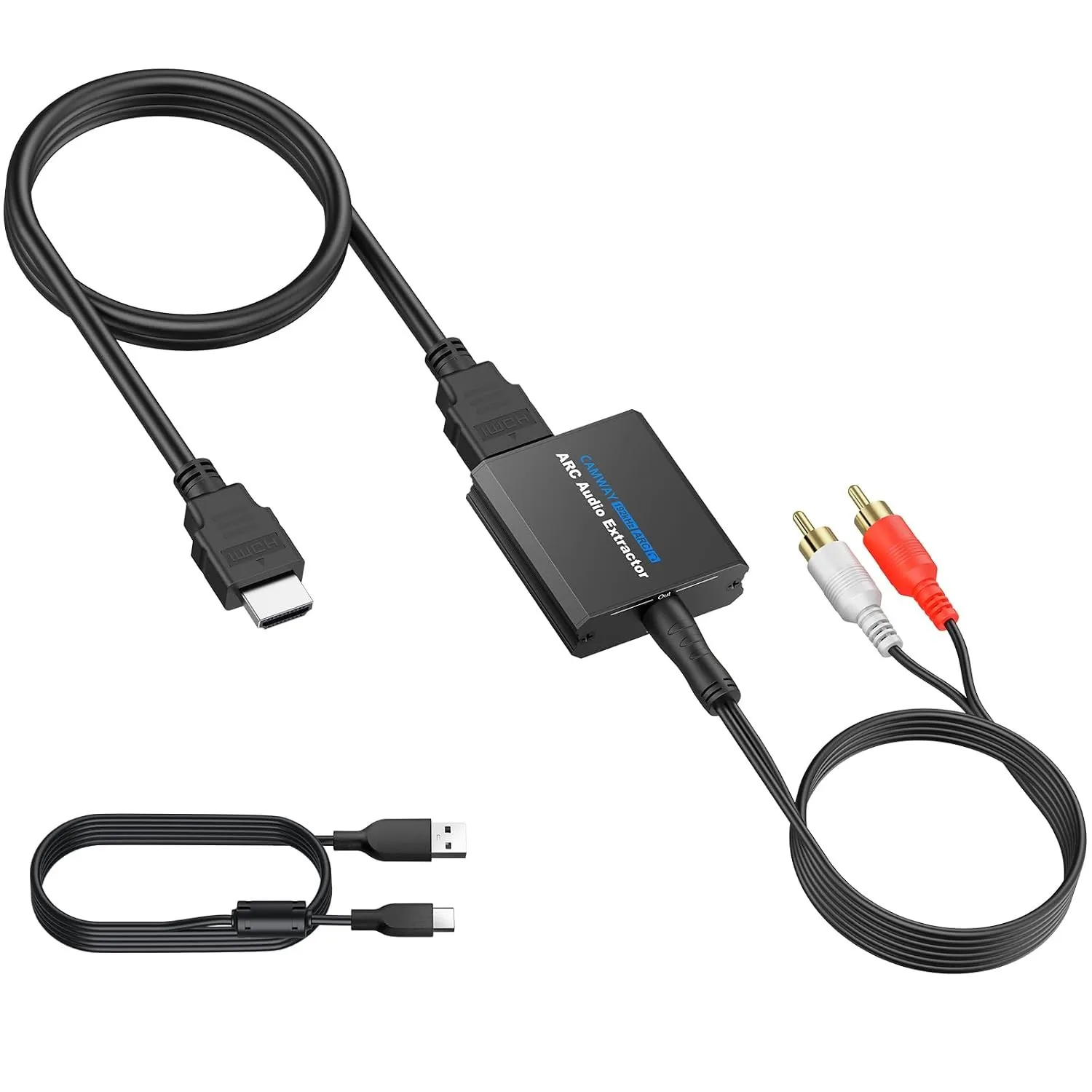 CAMWAY HDMI ARC Audio Extractor 192 kHz, HDMI ARC auf 3,5 mm Klinke Adapter
