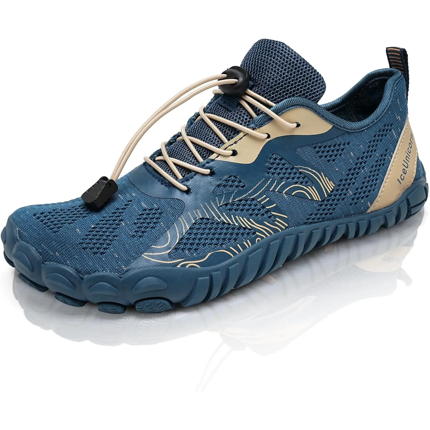 IceUnicorn Herren Damen Barfußschuhe Traillaufschuhe Fitnessschuhe Knit Minimalistische Breiter Zehenbox