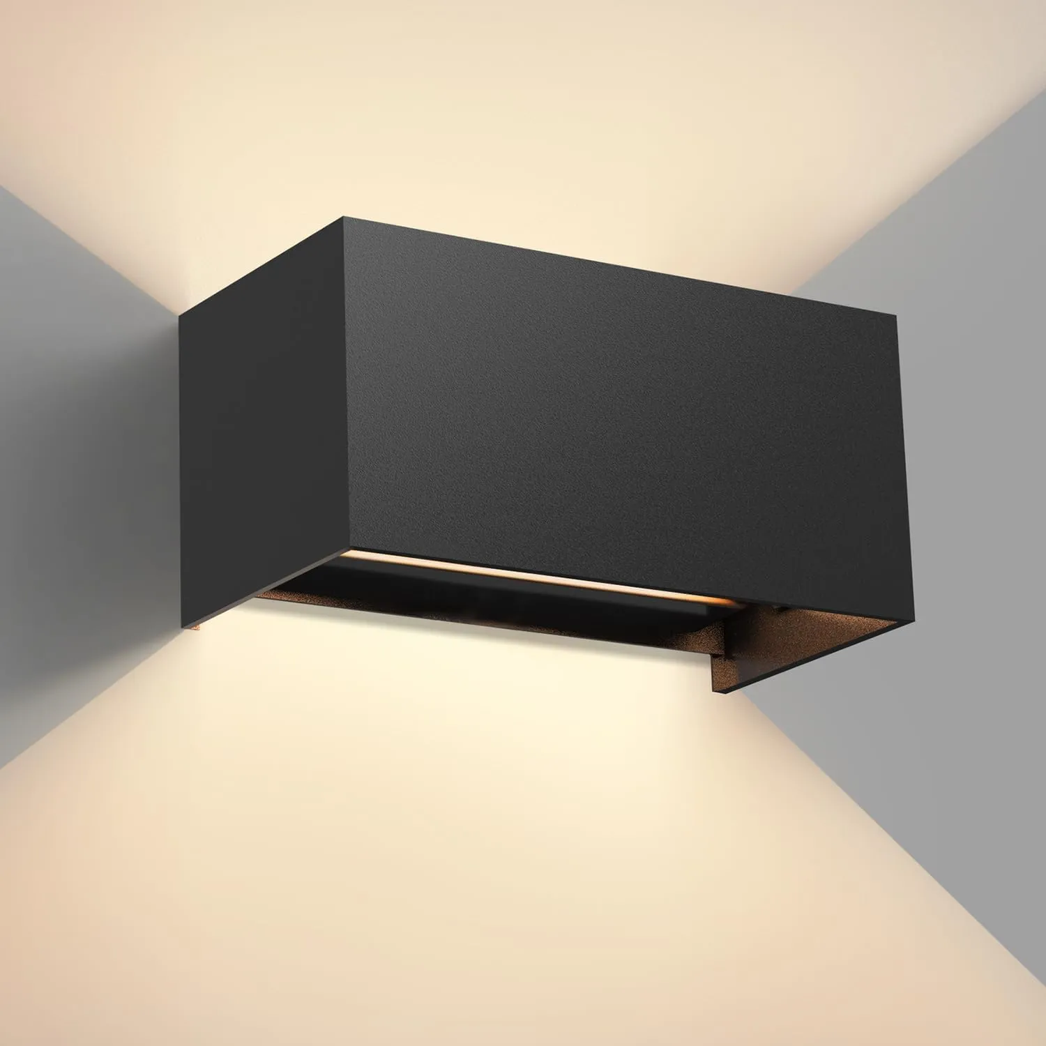 vatato LED Wall Light 24 W, 3000 K Outdoor Light Warm White, IP65 Indoor/Outdoor Aluminium Wall Light, Outdoor Wall Lig…