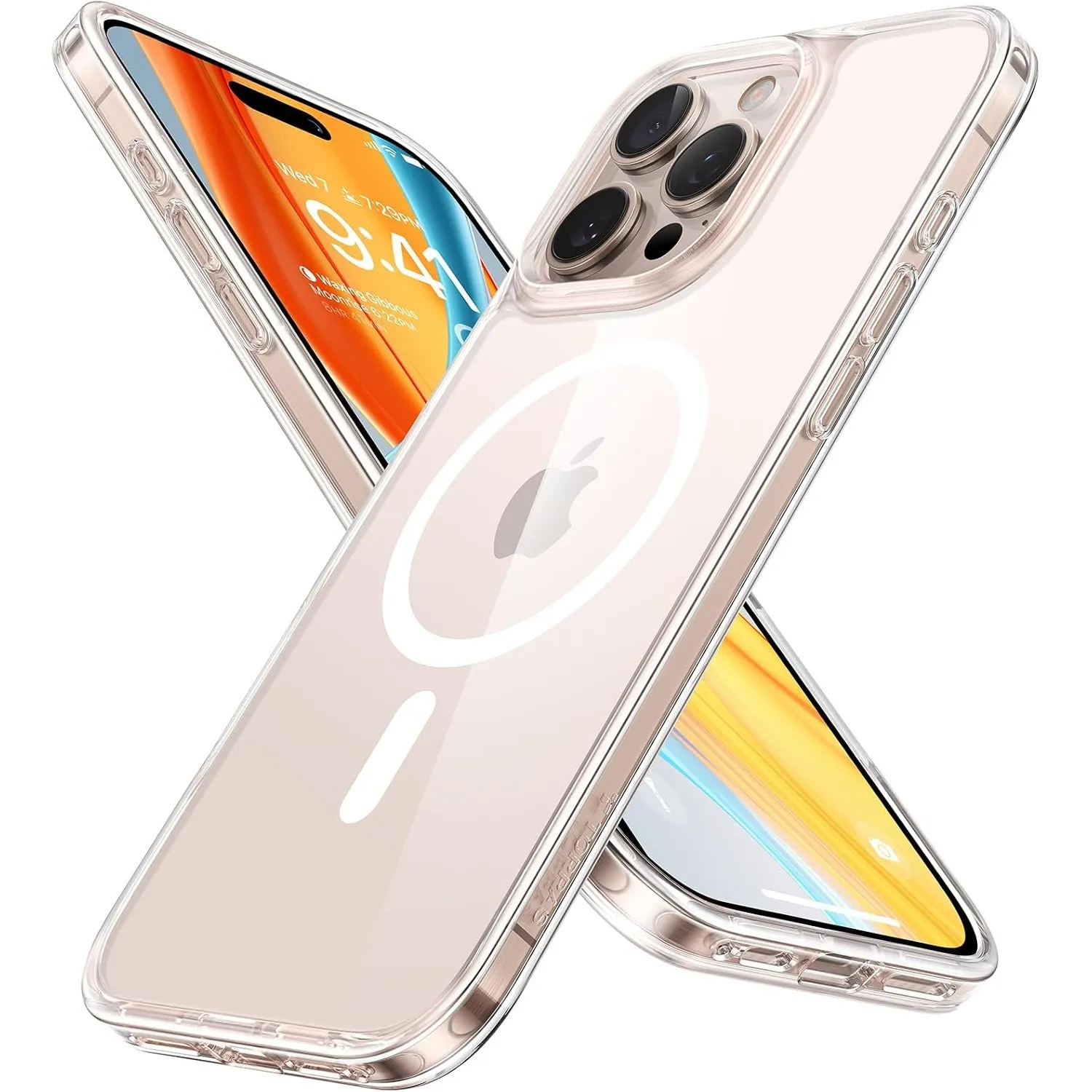 TORRAS Guardian-Mag für iPhone 16 Pro Hülle mit MagSafe Case, Transparent
