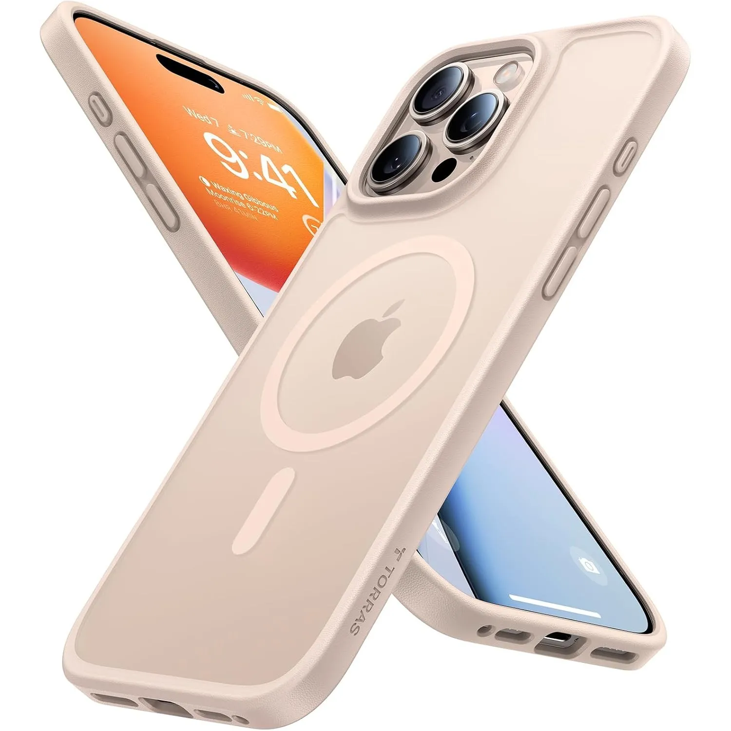 TORRAS Guardian-Mag für iPhone 16 Pro Hülle für MagSafe Case, Gold