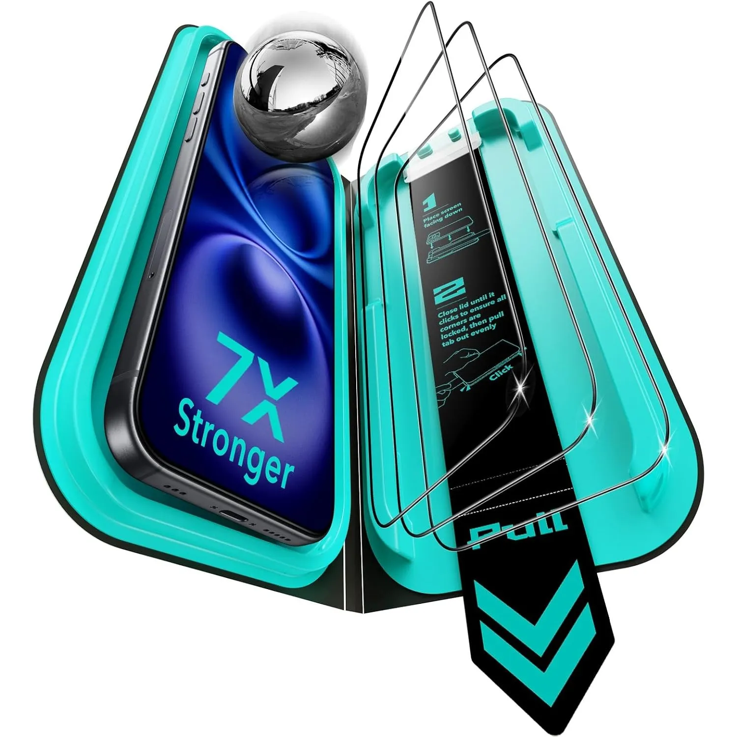 ESR 3 Stück für iPhone 16 Plus/iPhone 15 Plus für Panzerglas, Armorite